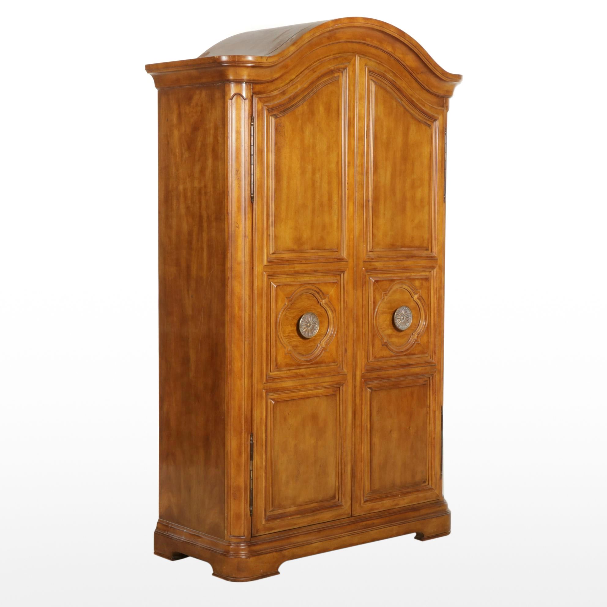 Henredon Arched Top Walnut Entertainment Armoire