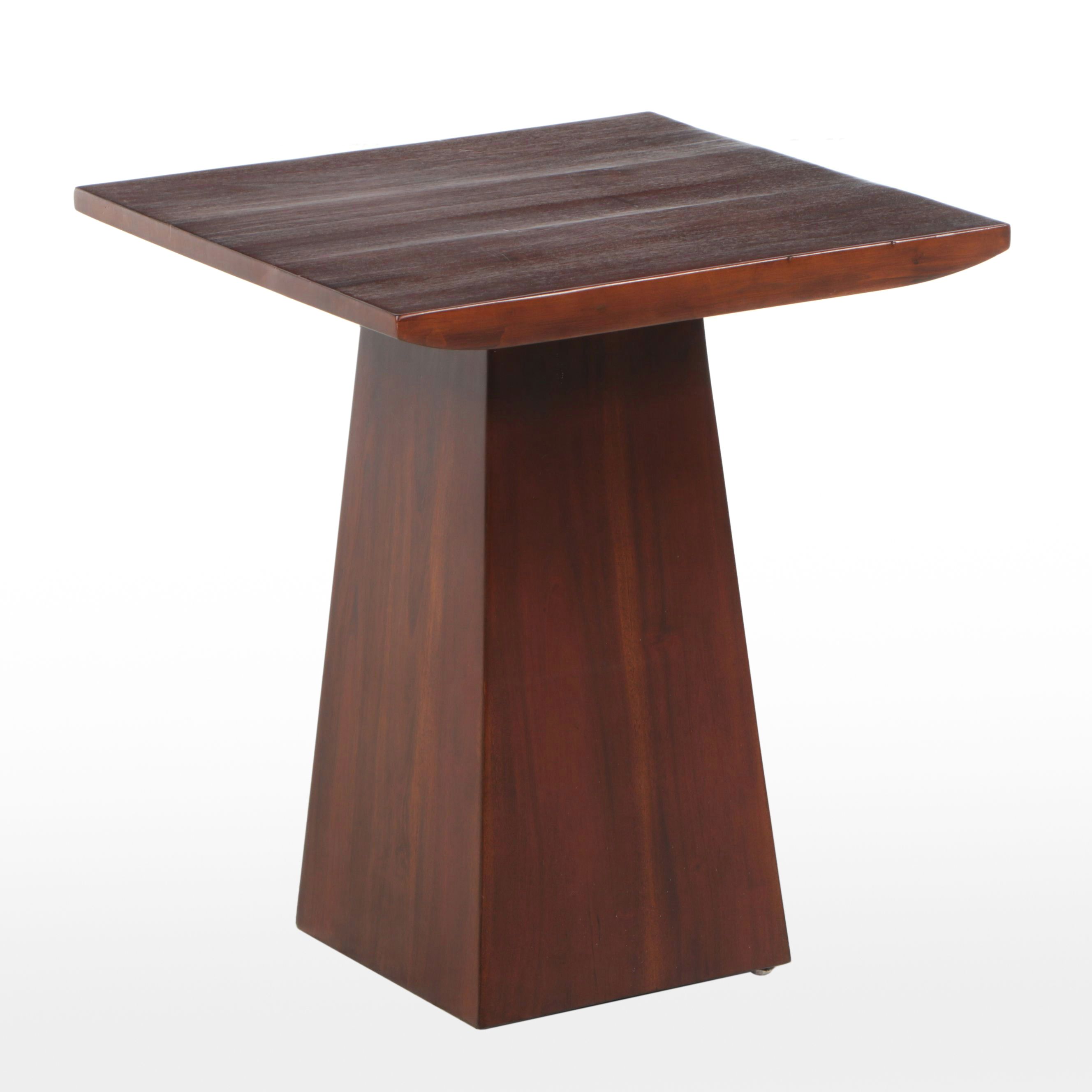 Uttermost Everton Modern Pyramidal Mahogany End Table