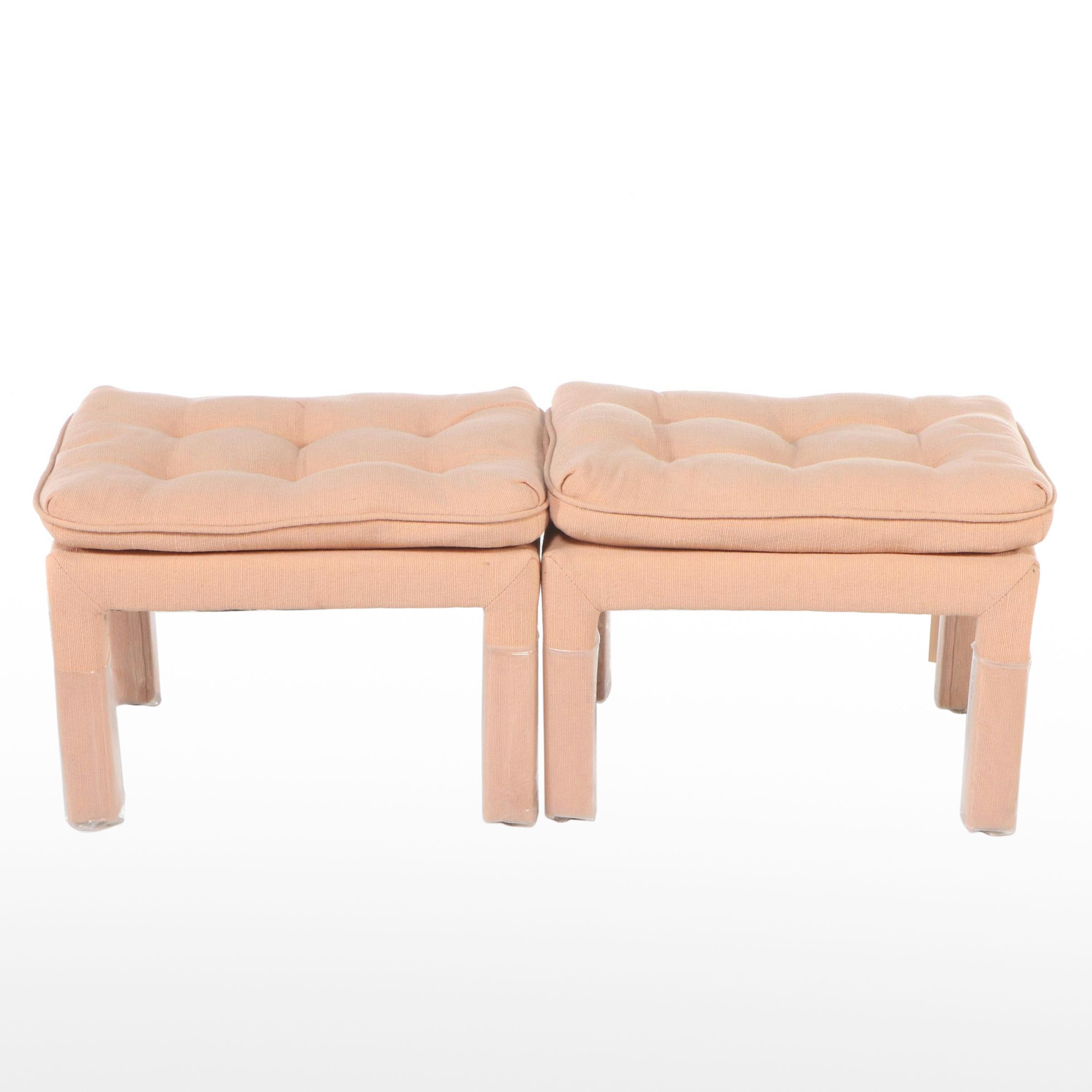 Parsons Style Tufted Pillow-Top Ottomans