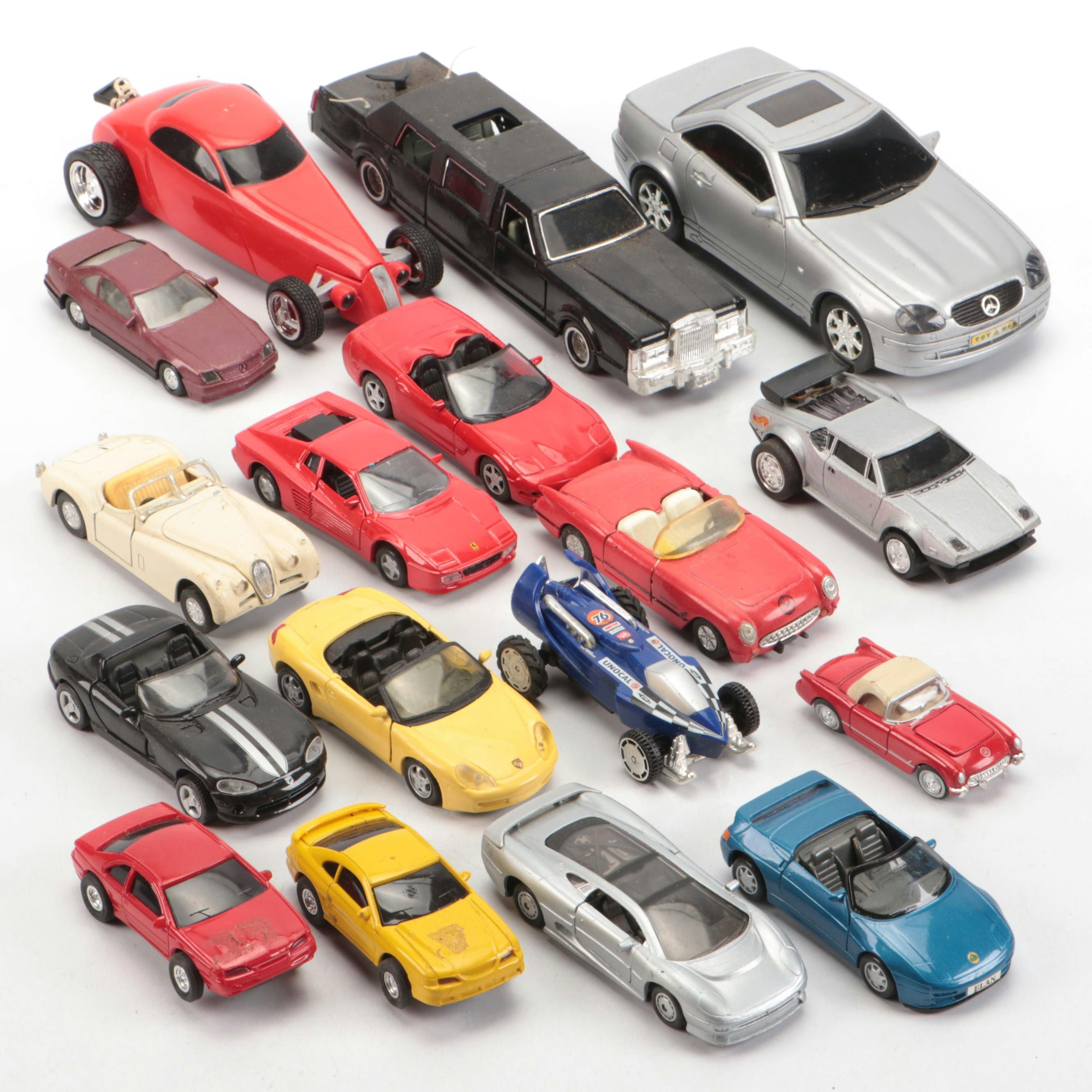 Maisto Porsche Boxster, Lotus Elan and Other Diecast and Model Cars