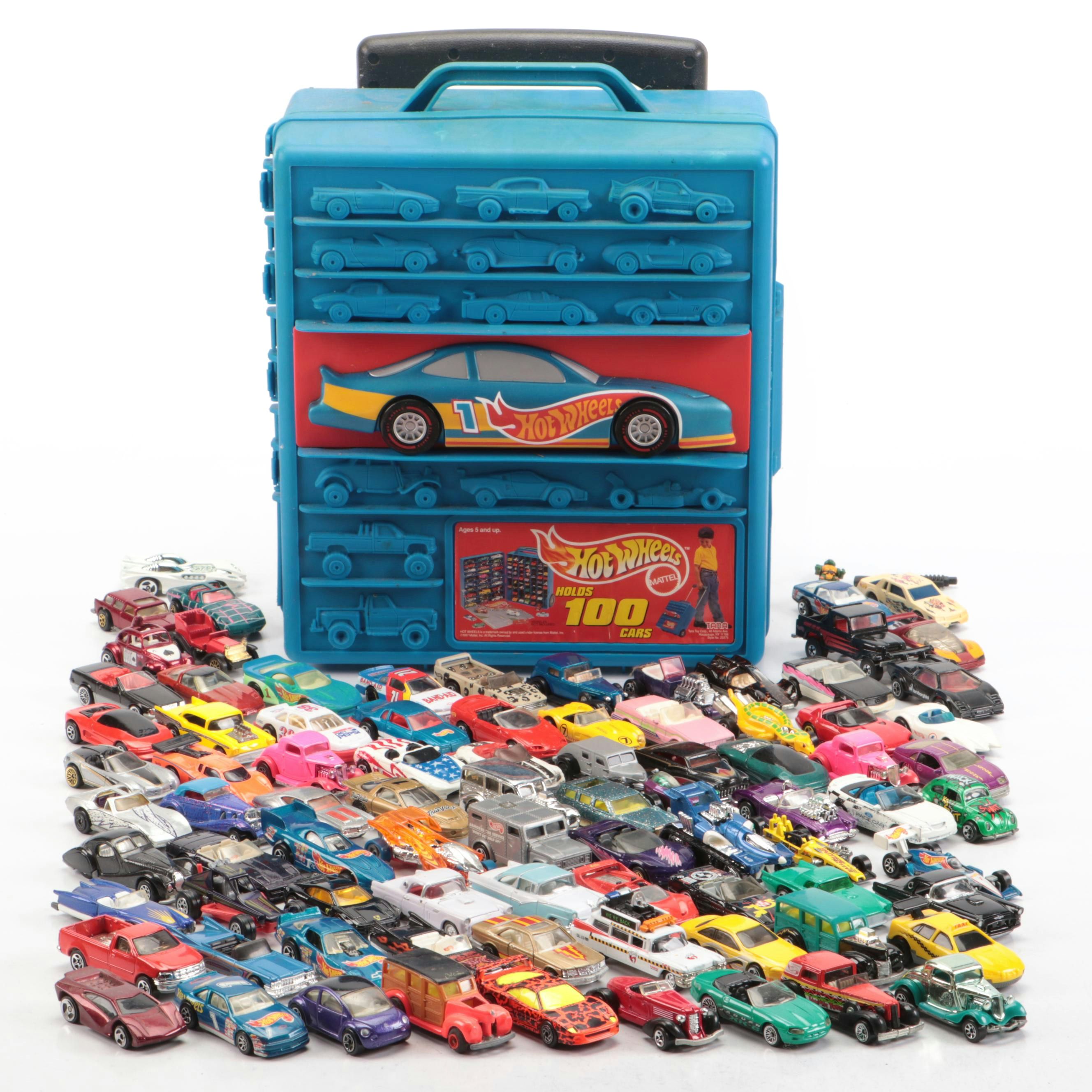 Hot Wheels, Matchbox, Racing Champions and More Toy Cars in Case