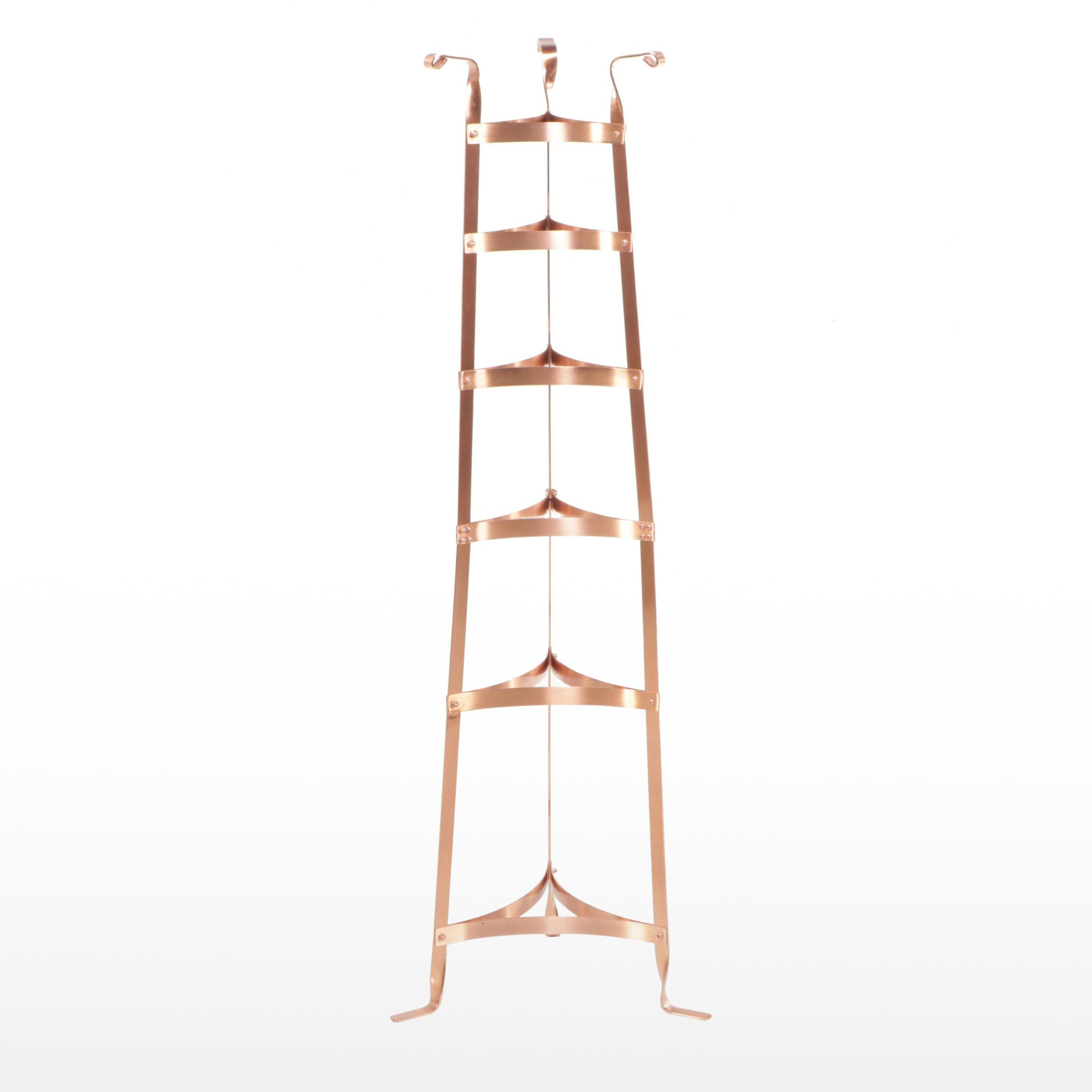 Copper Finish Six-Tier Cookware Stand