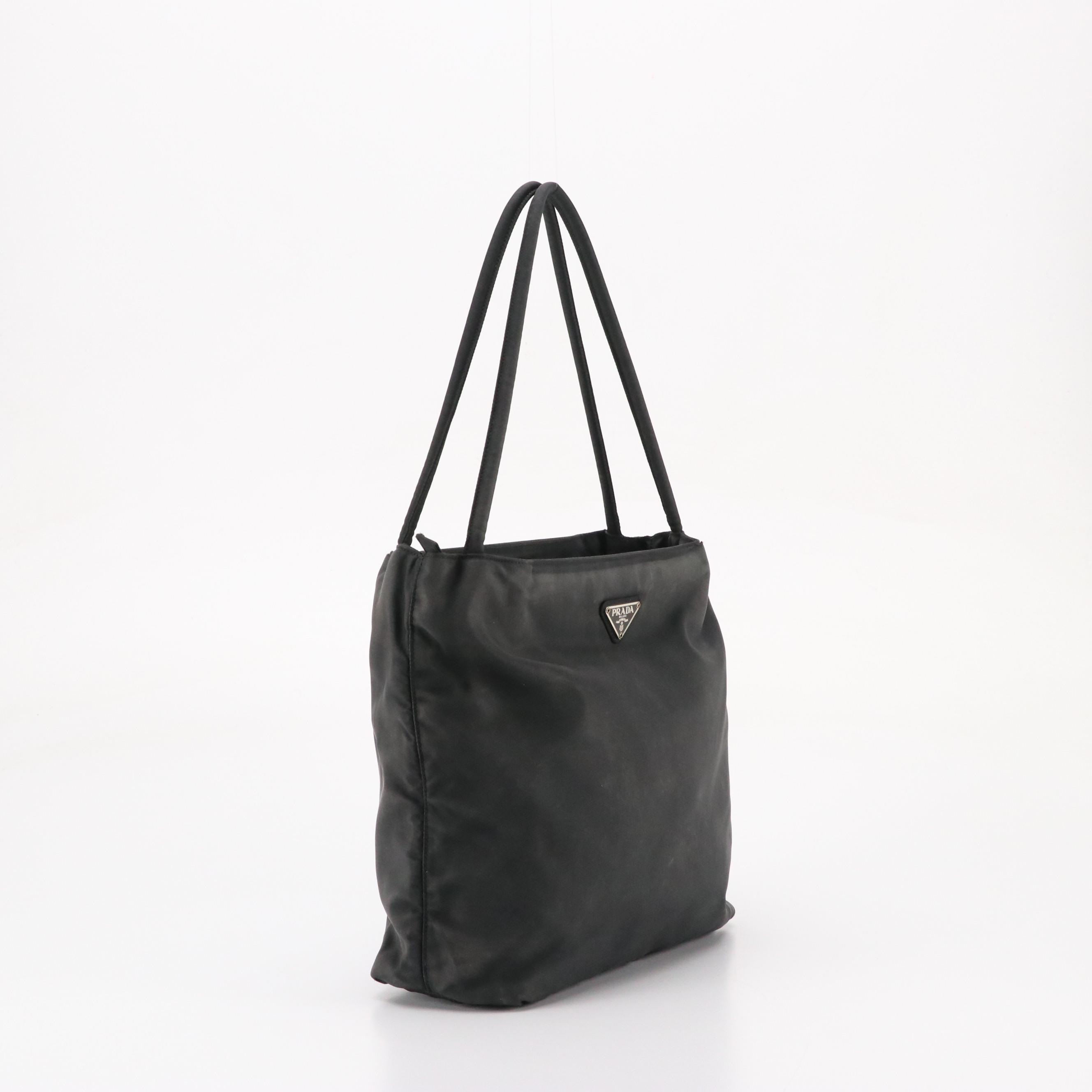 Prada Shoulder Tote in Black Tessuto Nylon