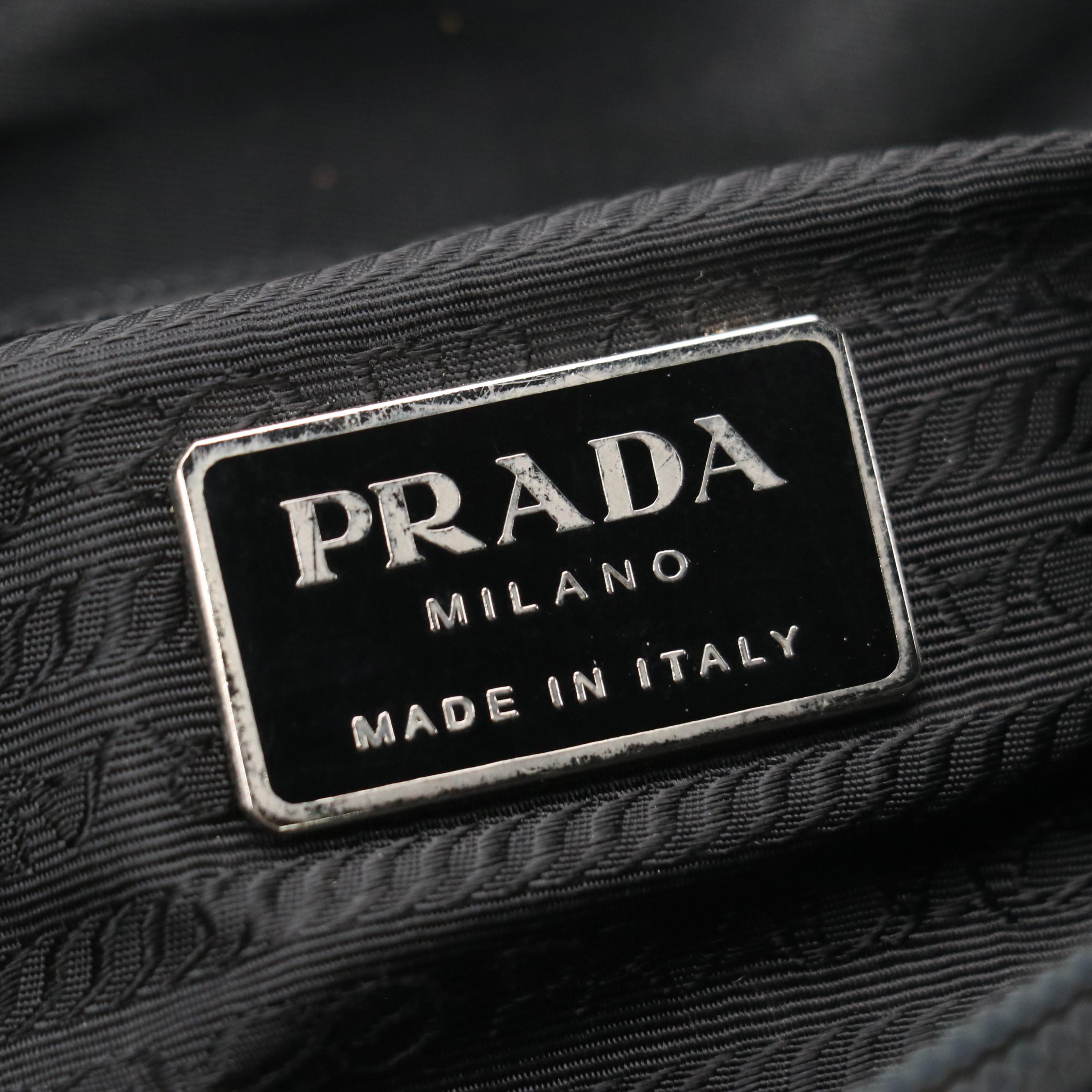 Prada Shoulder Tote in Black Tessuto Nylon