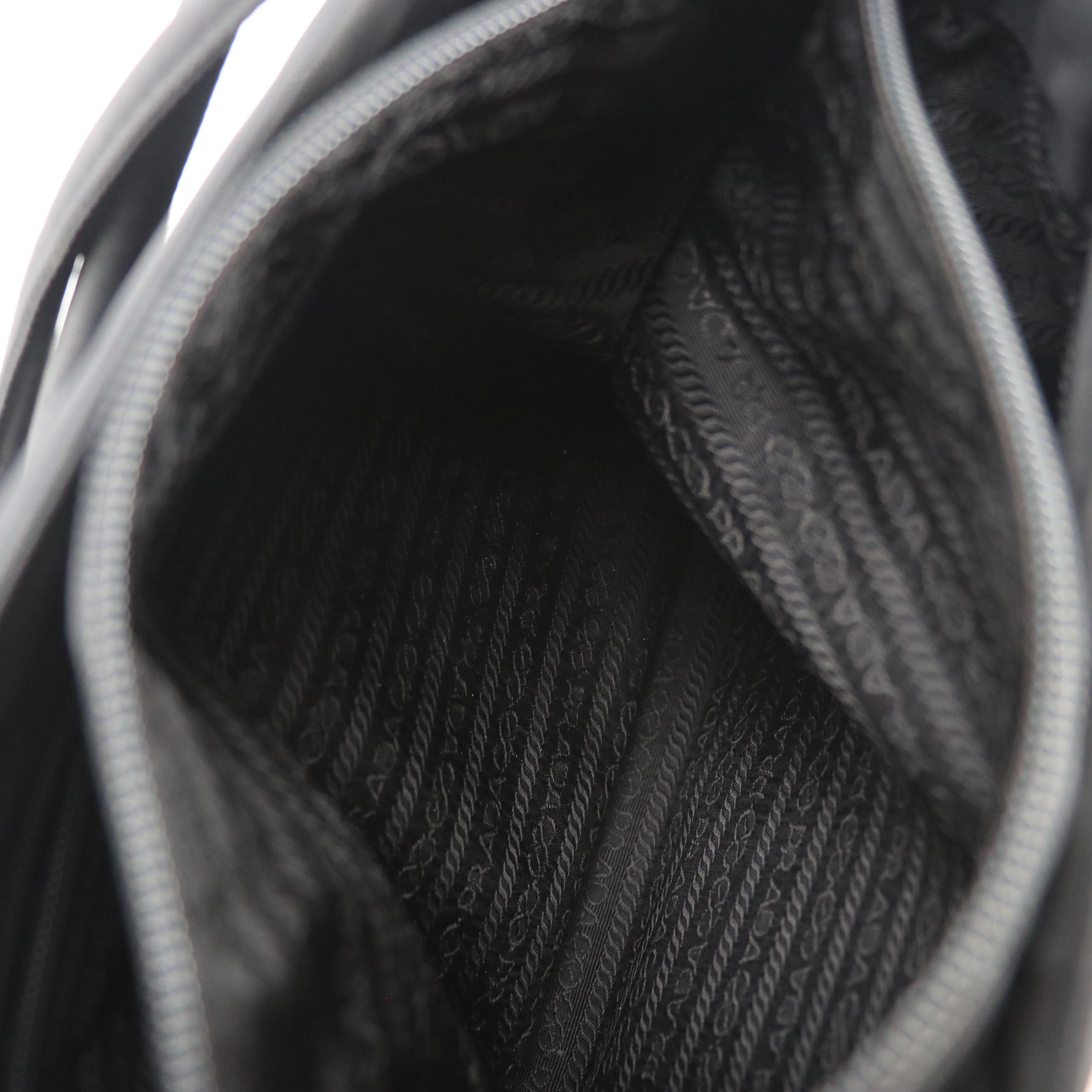 Prada Shoulder Tote in Black Tessuto Nylon