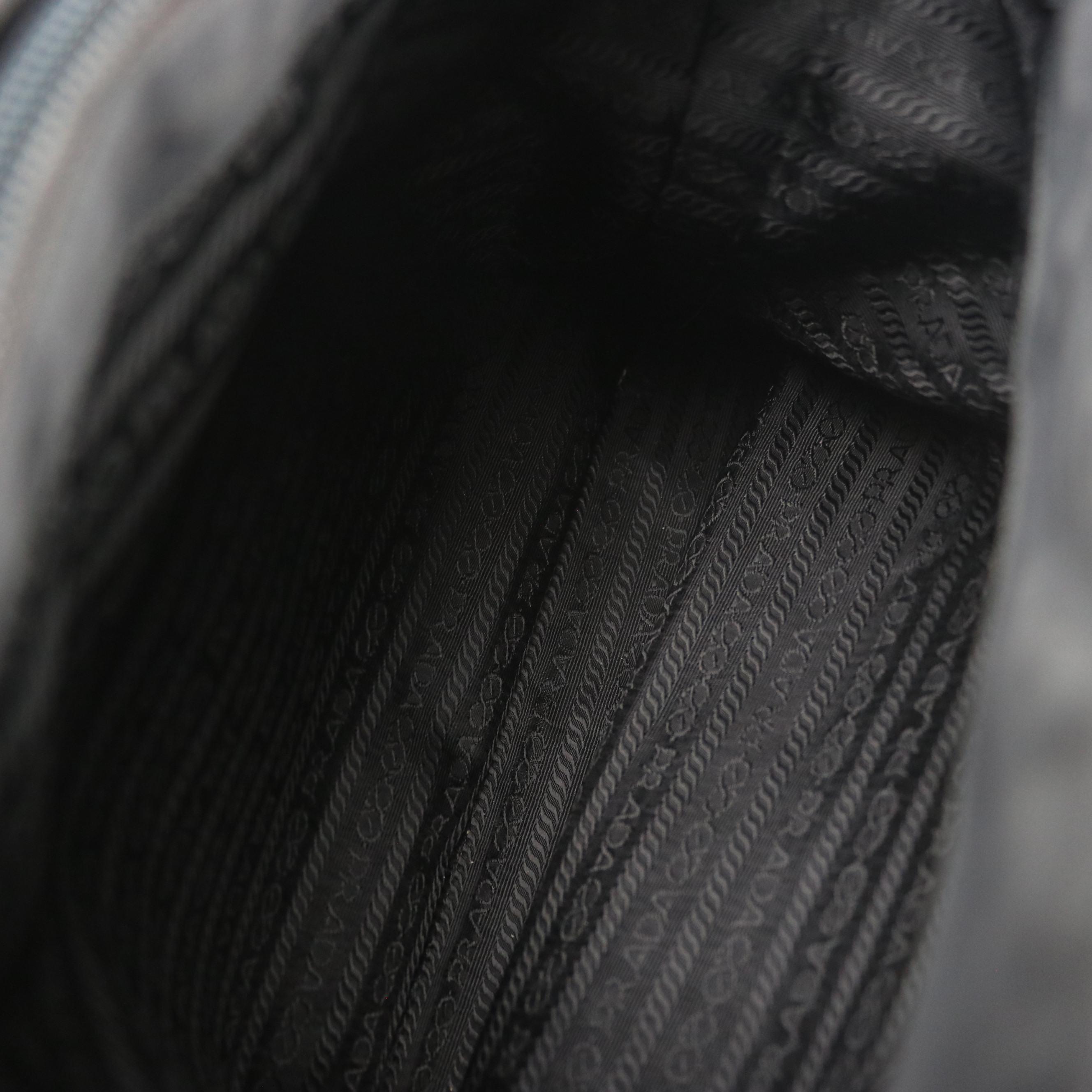 Prada Shoulder Tote in Black Tessuto Nylon