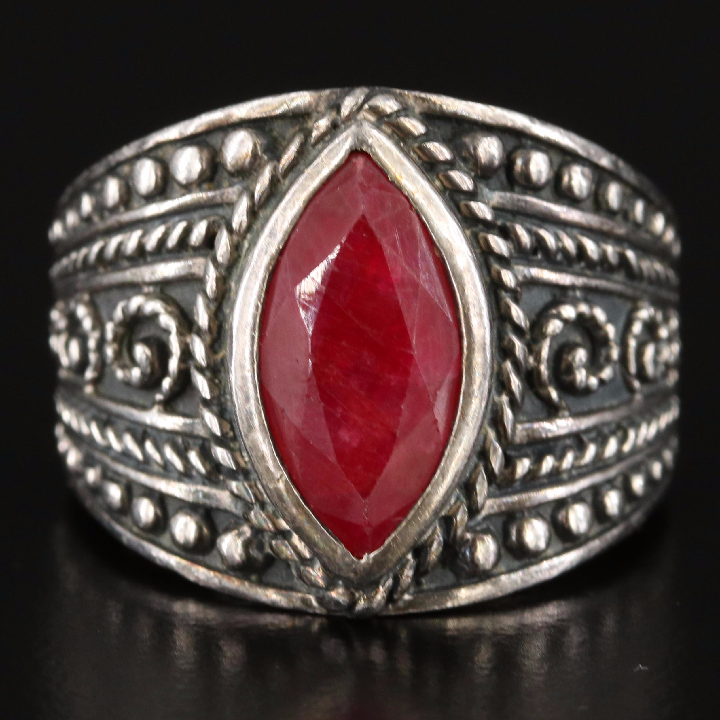 Sterling Corundum Ring