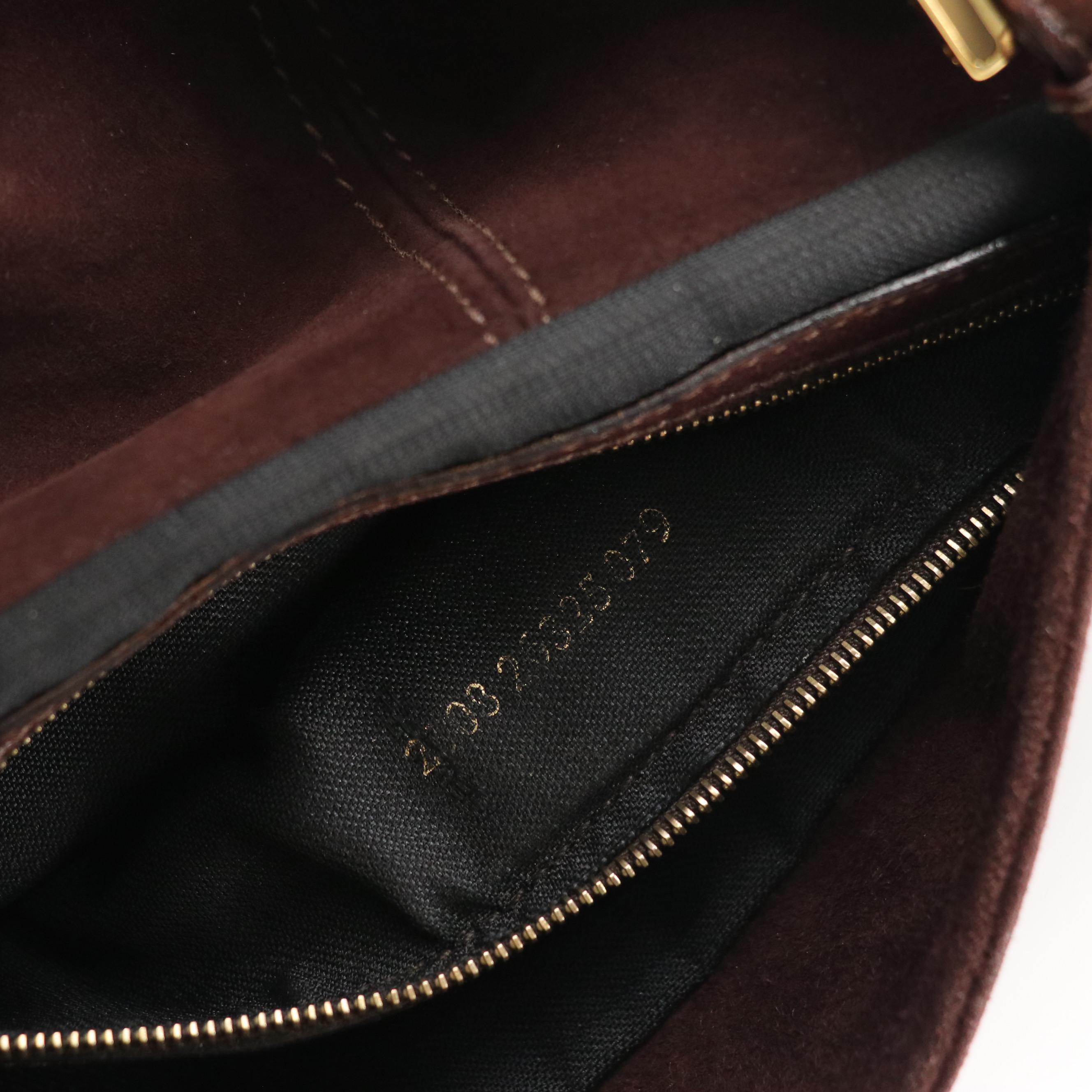 Fendi Mama Baguette Forever Shoulder Bag in Chocolate Brown Suede & Leather Trim