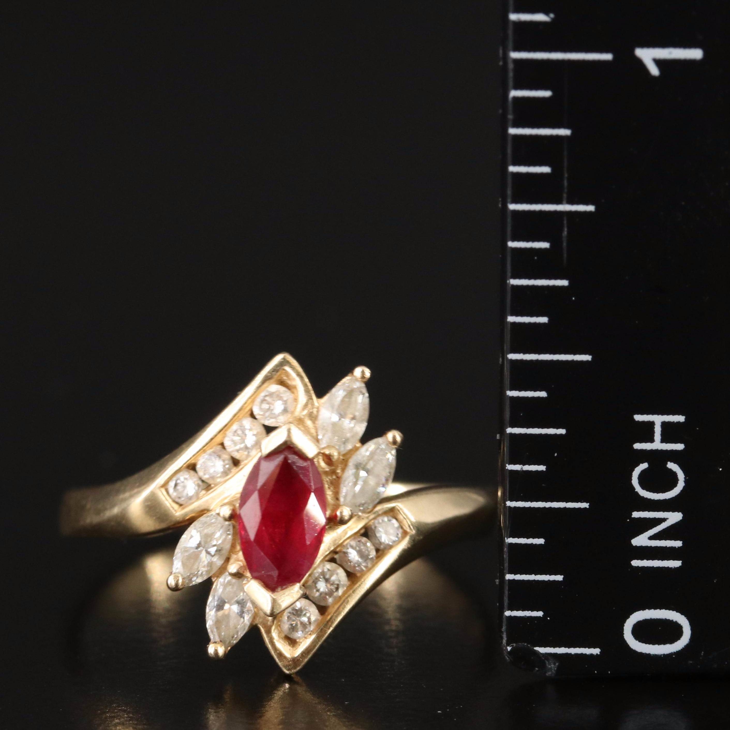 14K Ruby and Diamond Ring