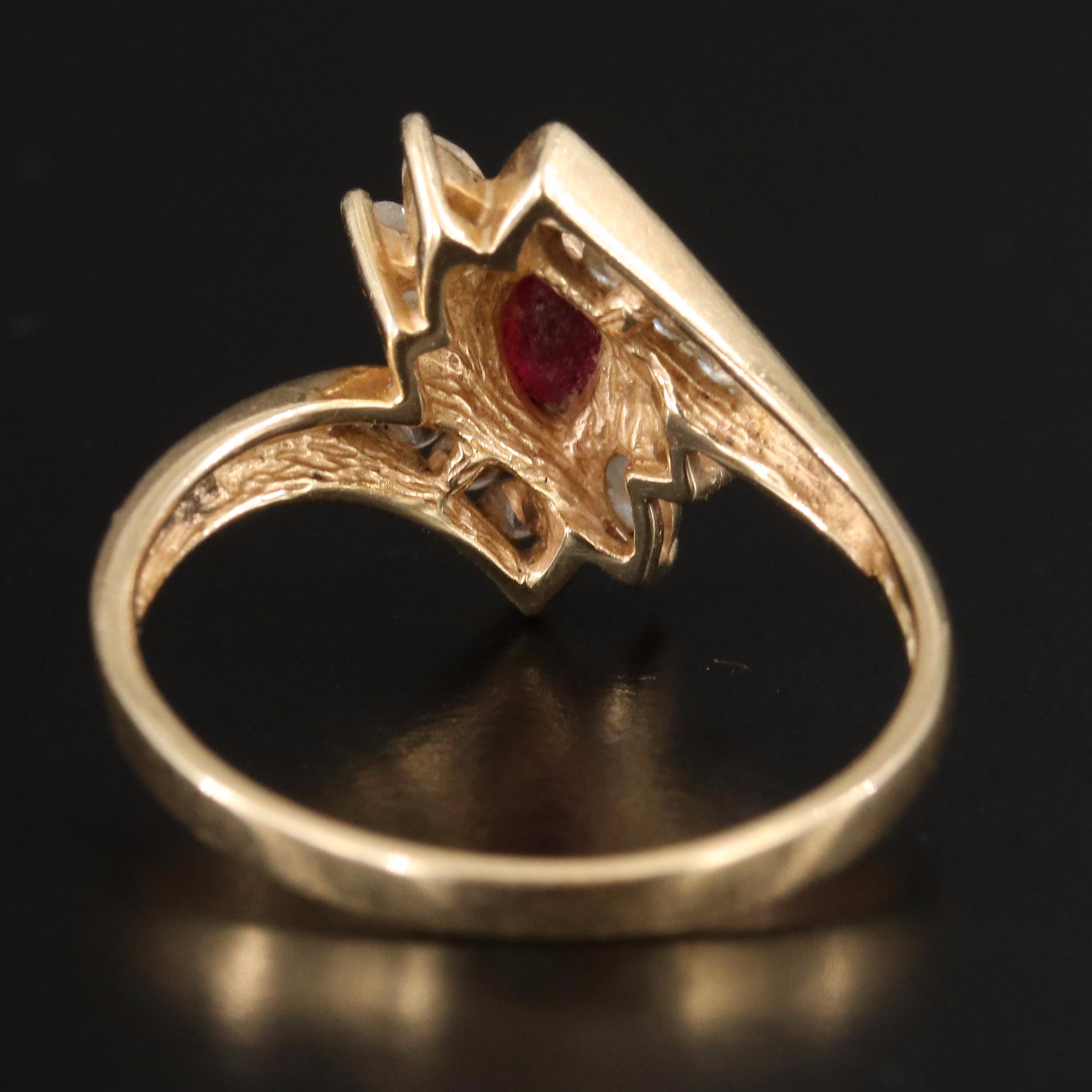 14K Ruby and Diamond Ring