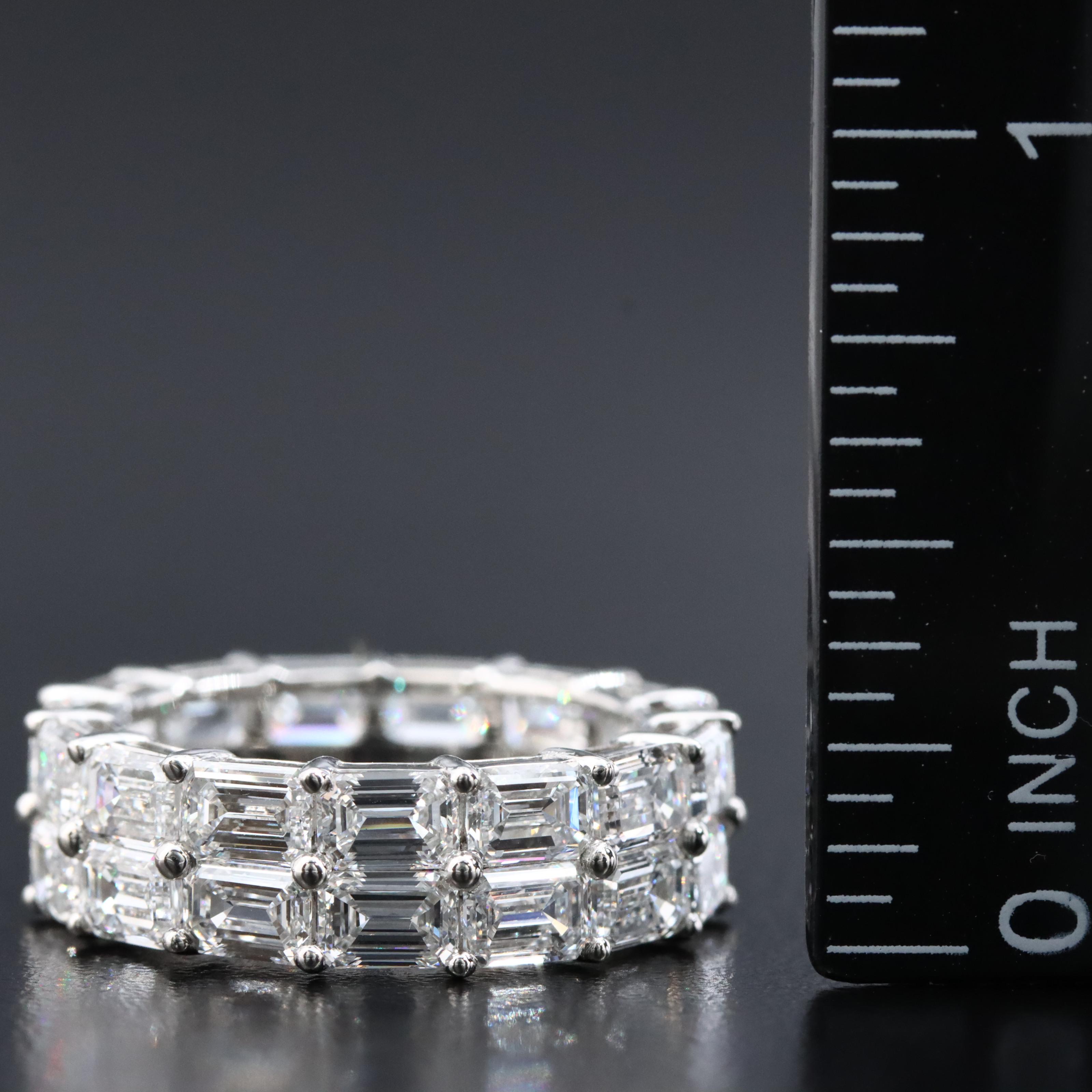 Platinum 8.30 CTW Lab Grown Diamond Double Row Eternity Band