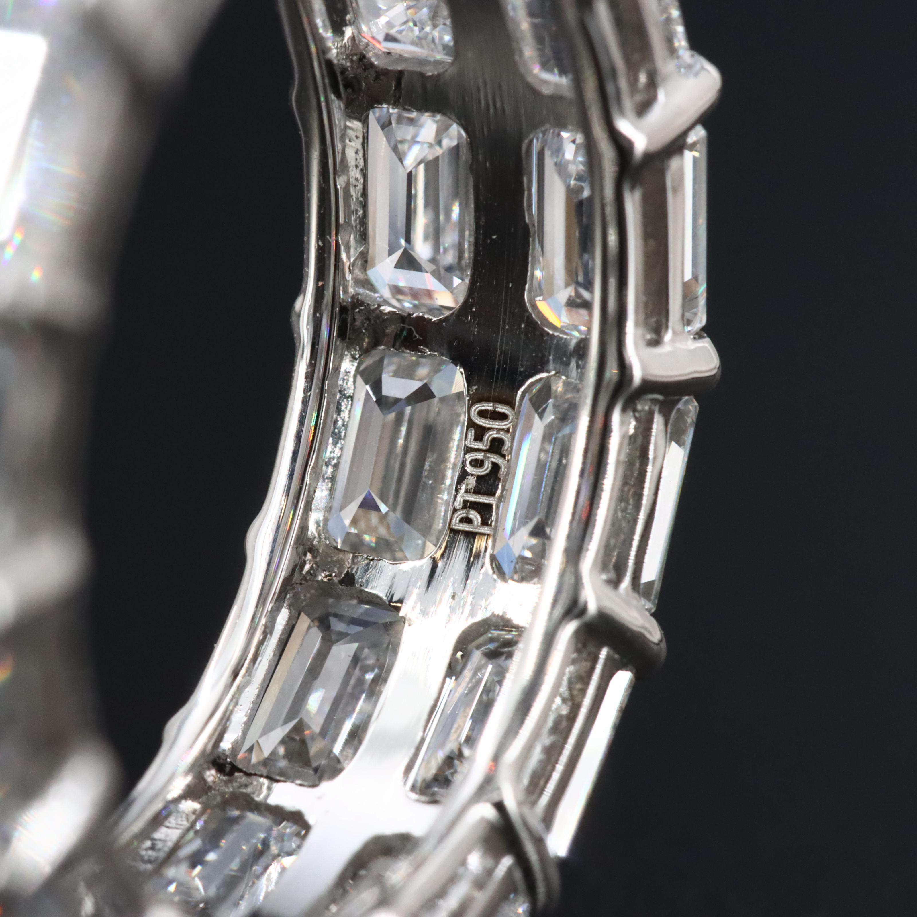 Platinum 8.30 CTW Lab Grown Diamond Double Row Eternity Band