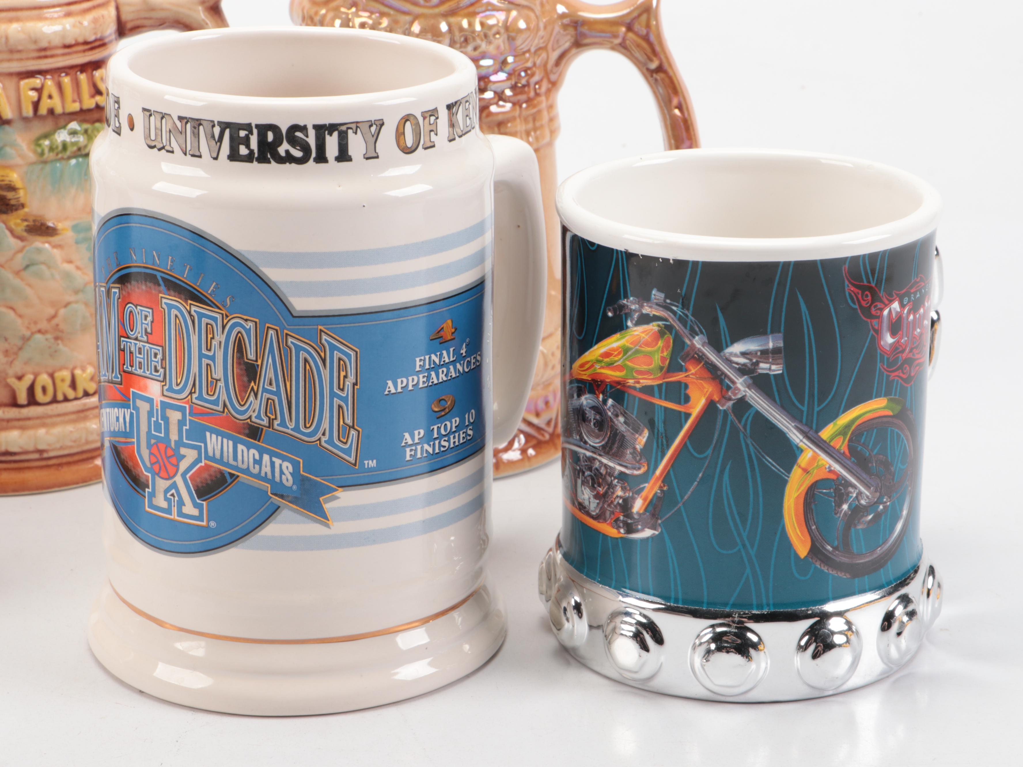University of Kentucky, Niagara Falls, Smoky Mountains and More Novelty Steins