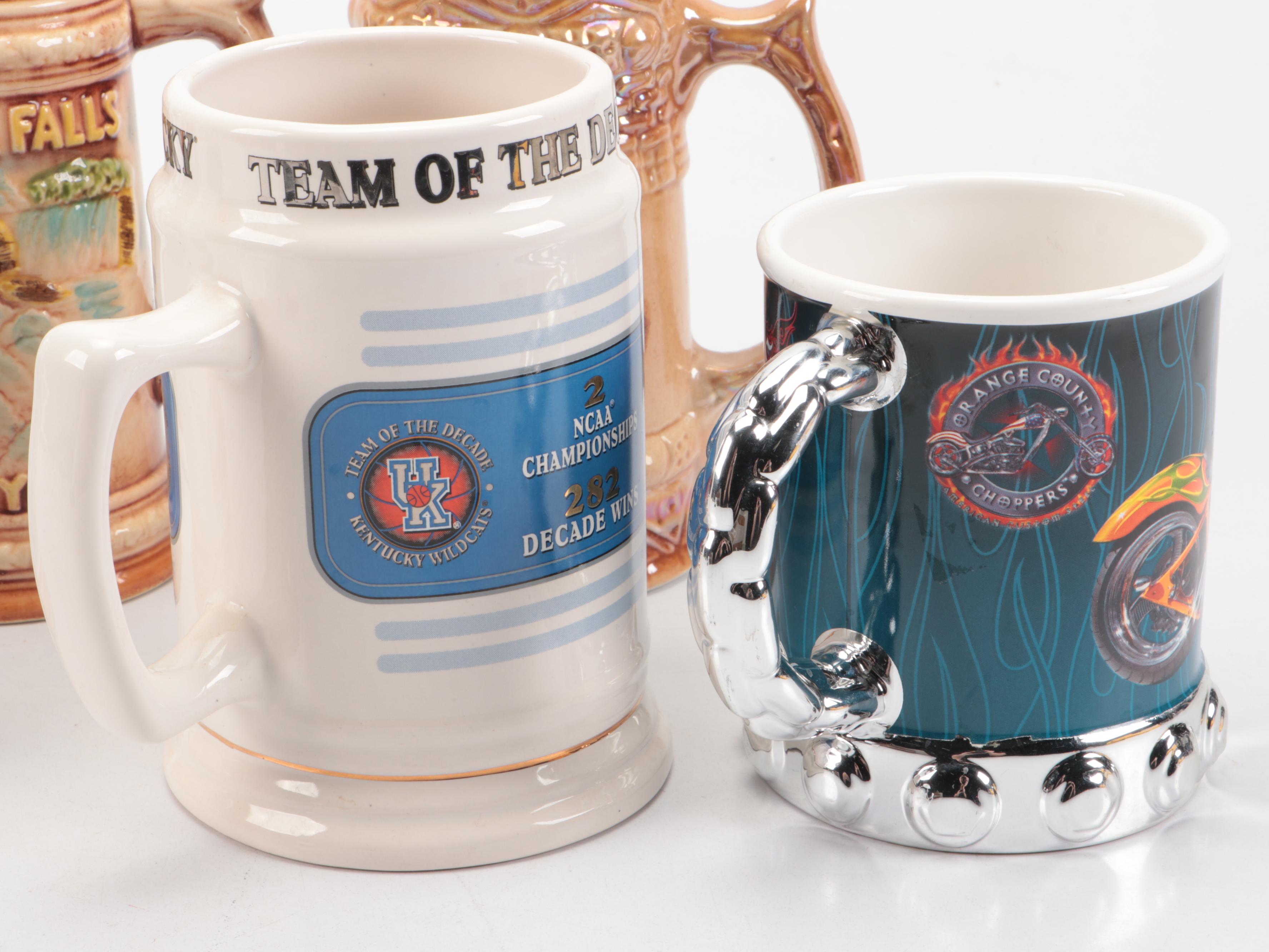 University of Kentucky, Niagara Falls, Smoky Mountains and More Novelty Steins