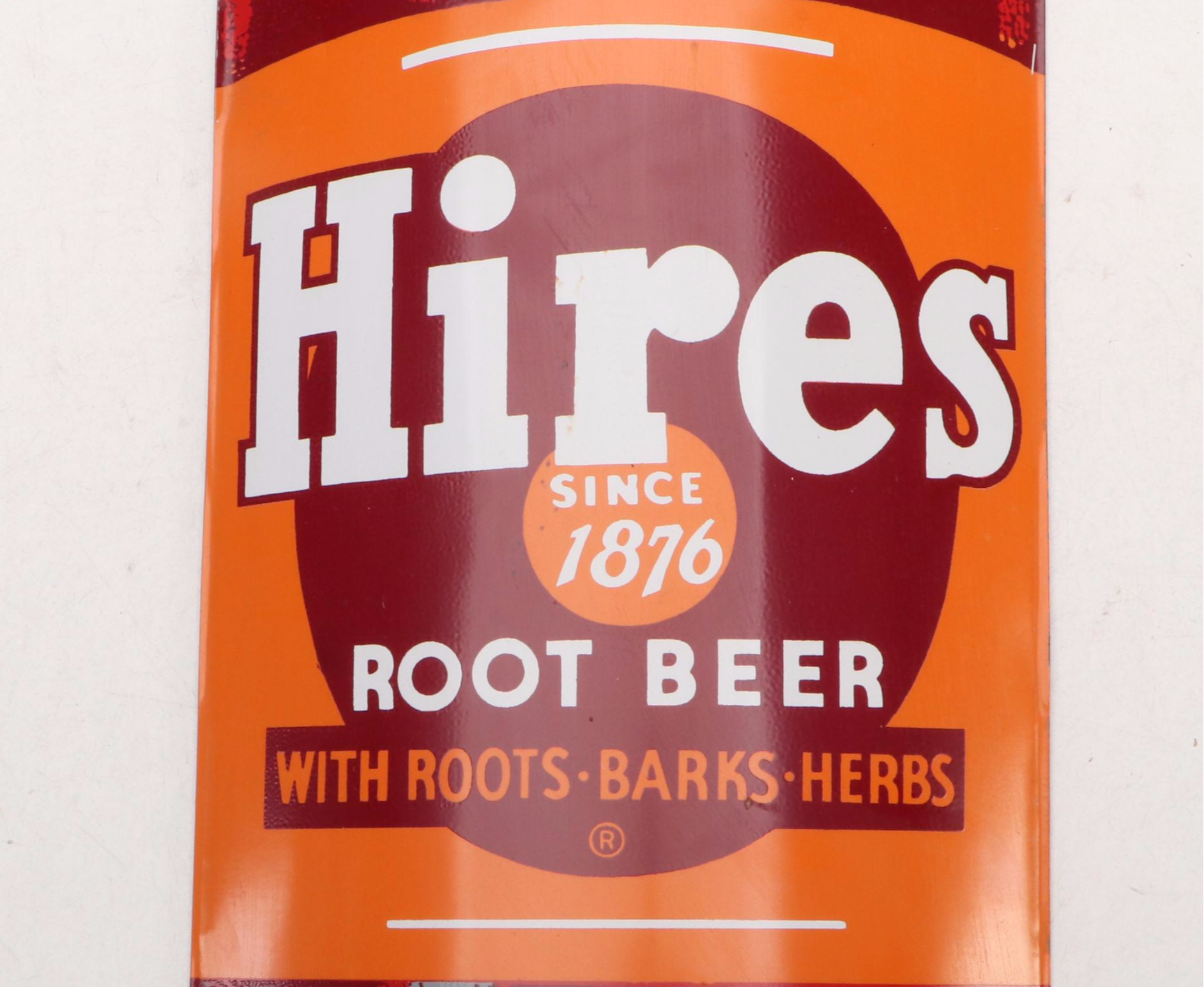 Hires Root Beer Metal Advertising Thermometer Sign, Mid-20th Century