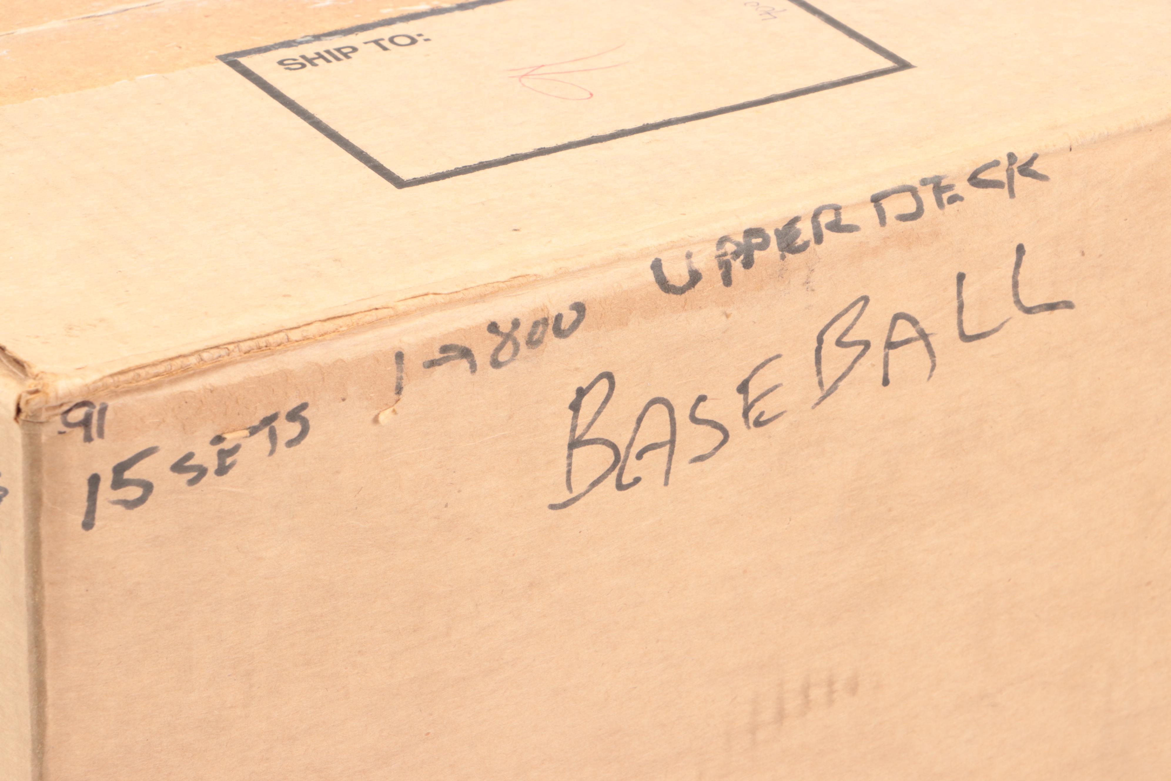 1991 Upper Deck Sealed Baseball Cards Sets and Case