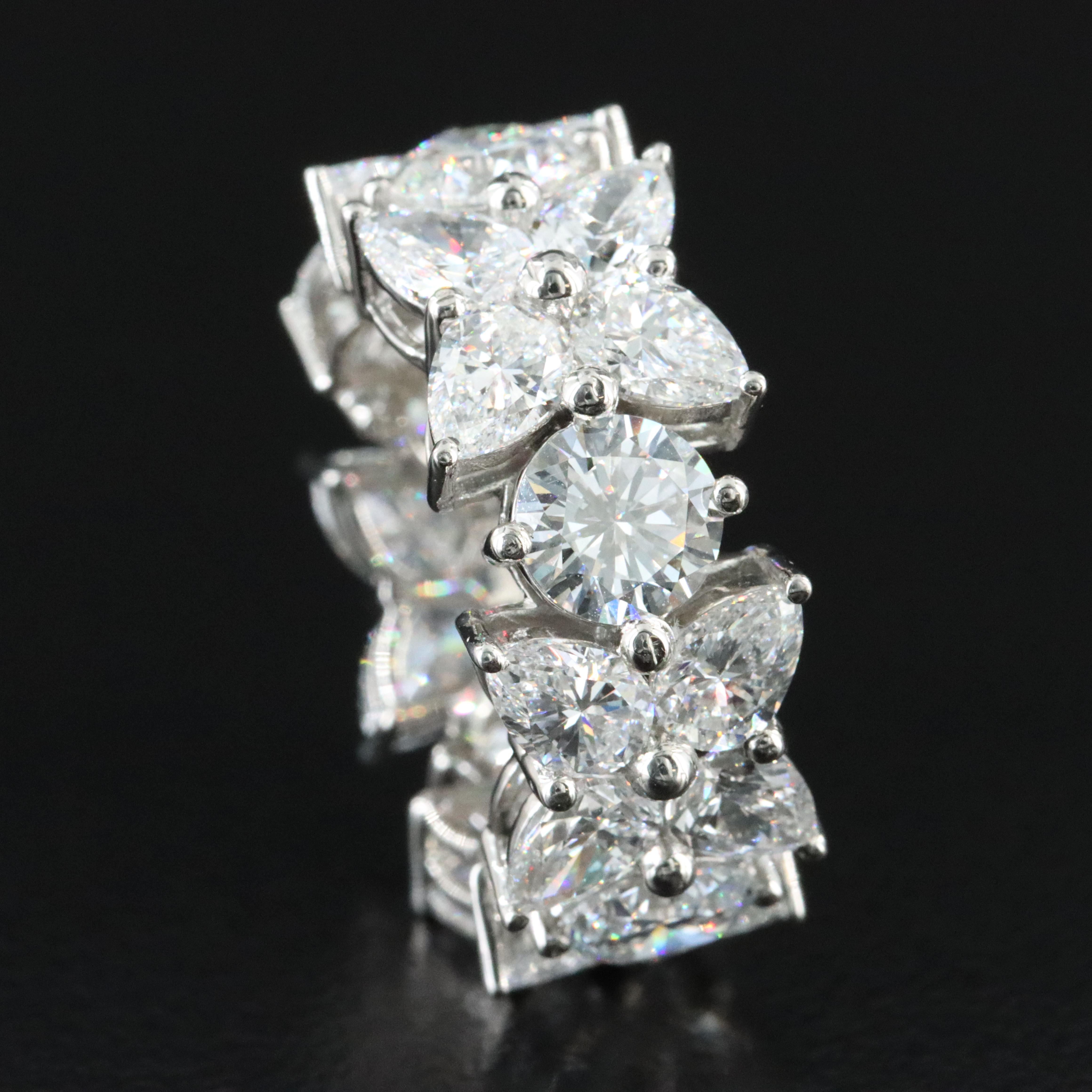 Platinum 9.51 CTW Lab Grown Diamond Eternity Band