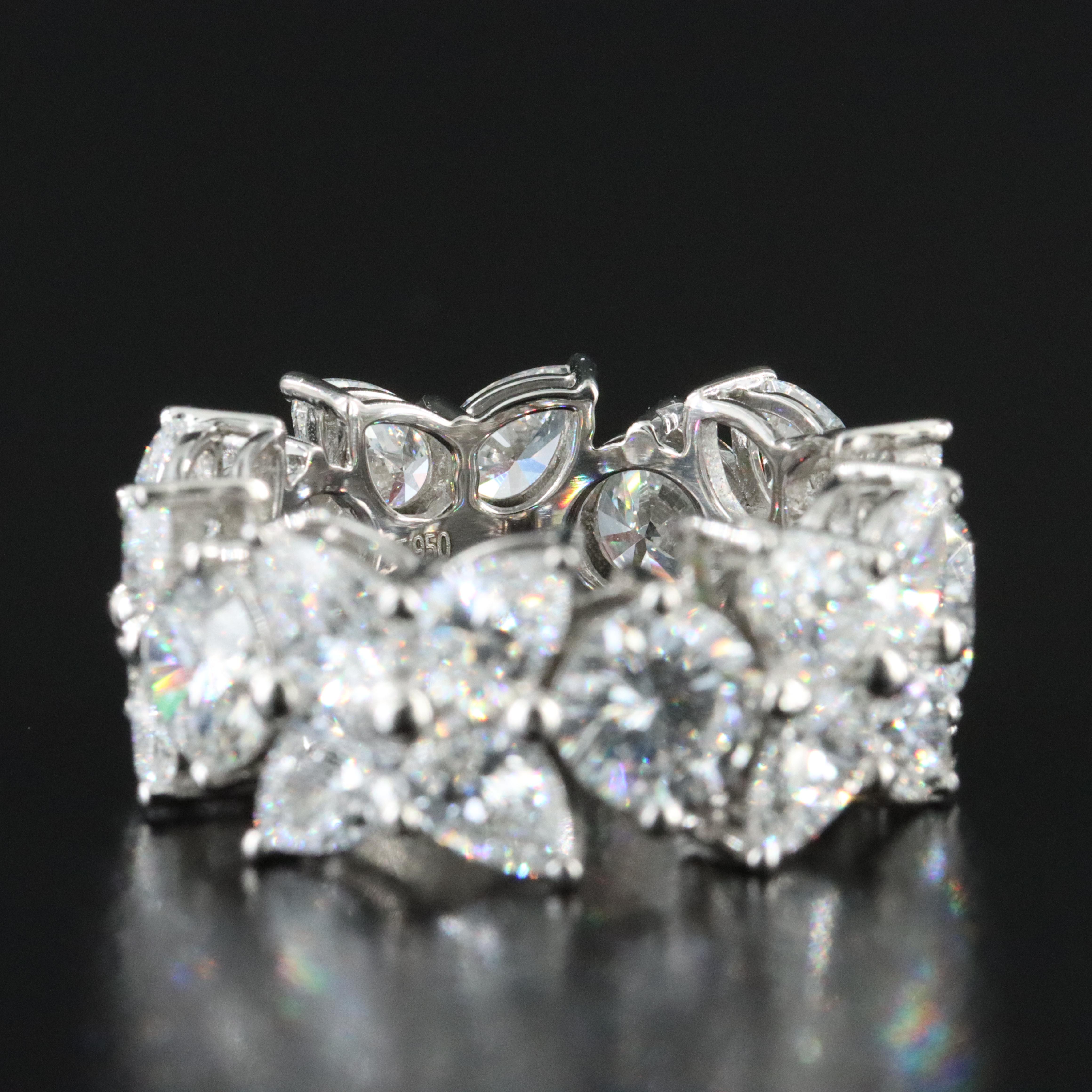 Platinum 9.51 CTW Lab Grown Diamond Eternity Band