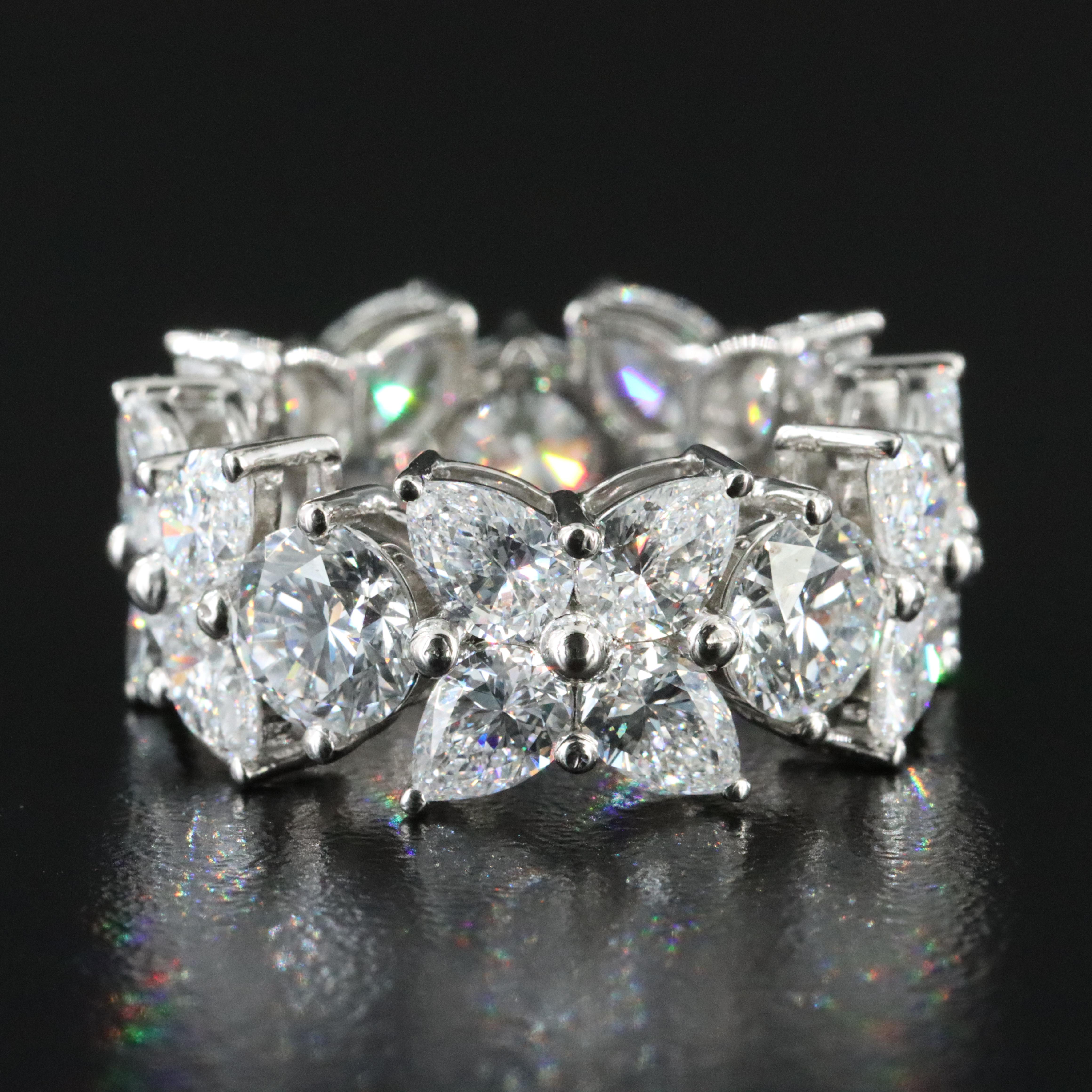 Platinum 9.51 CTW Lab Grown Diamond Eternity Band