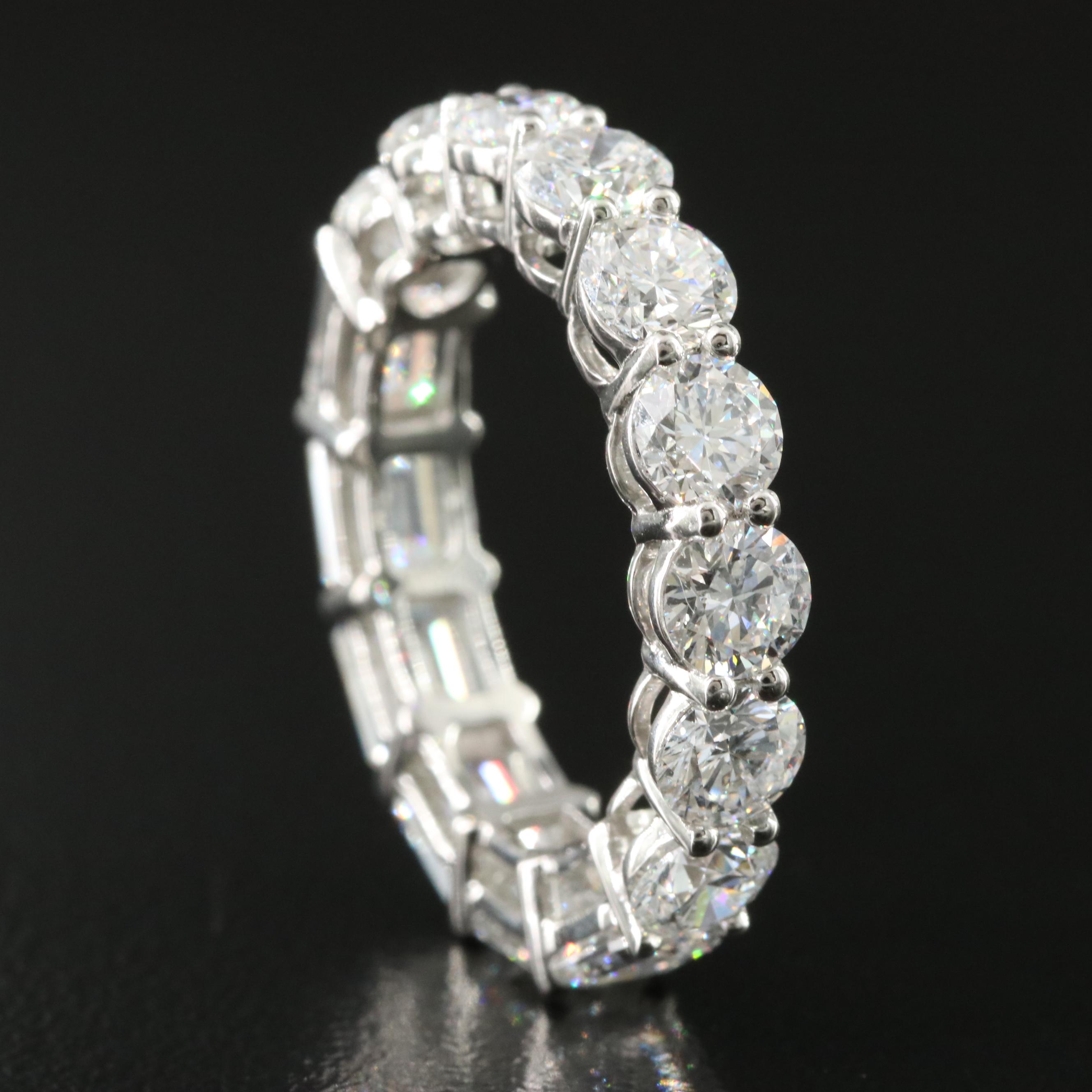 Platinum 6.40 CTW Lab Grown Diamond Reversible Eternity Band