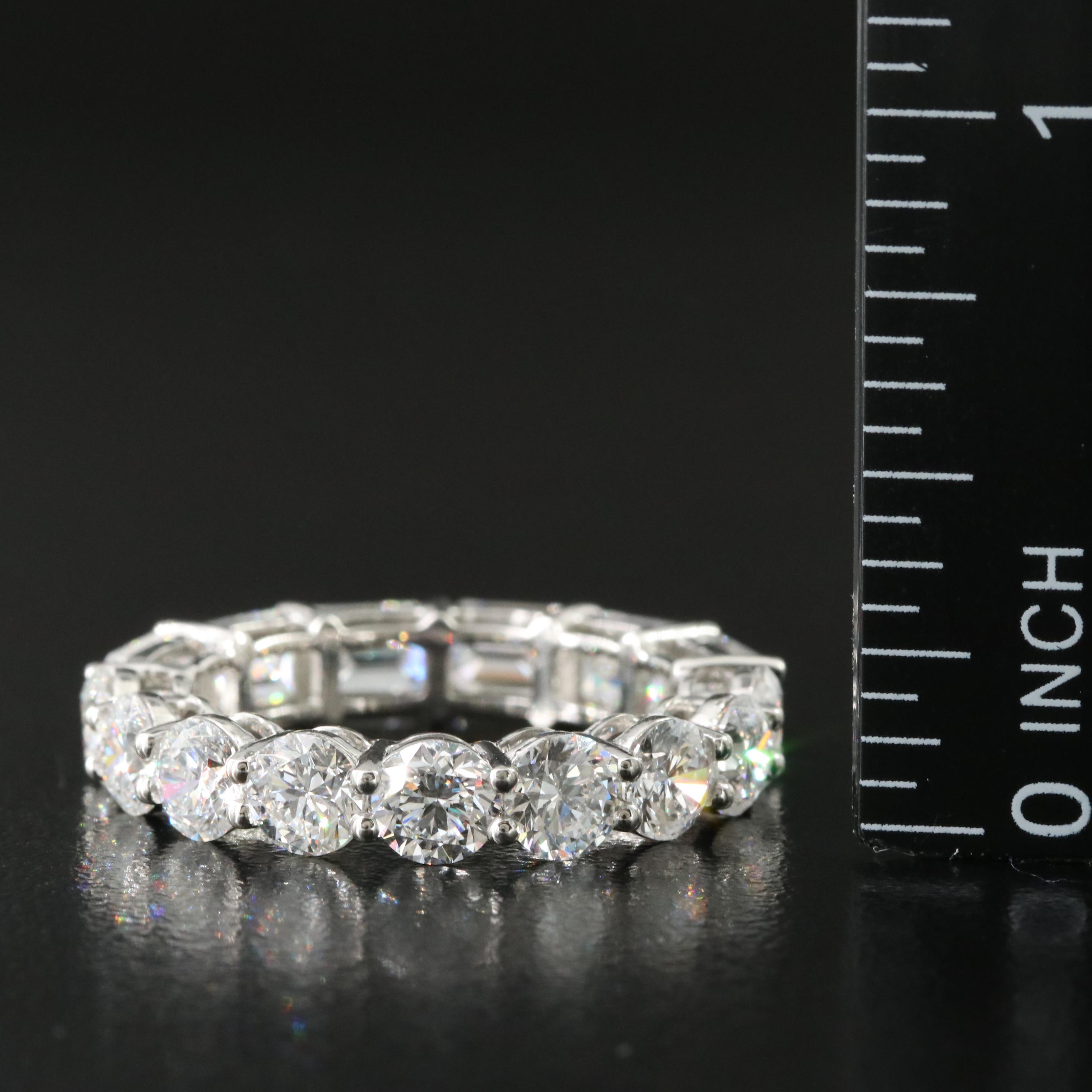Platinum 6.40 CTW Lab Grown Diamond Reversible Eternity Band