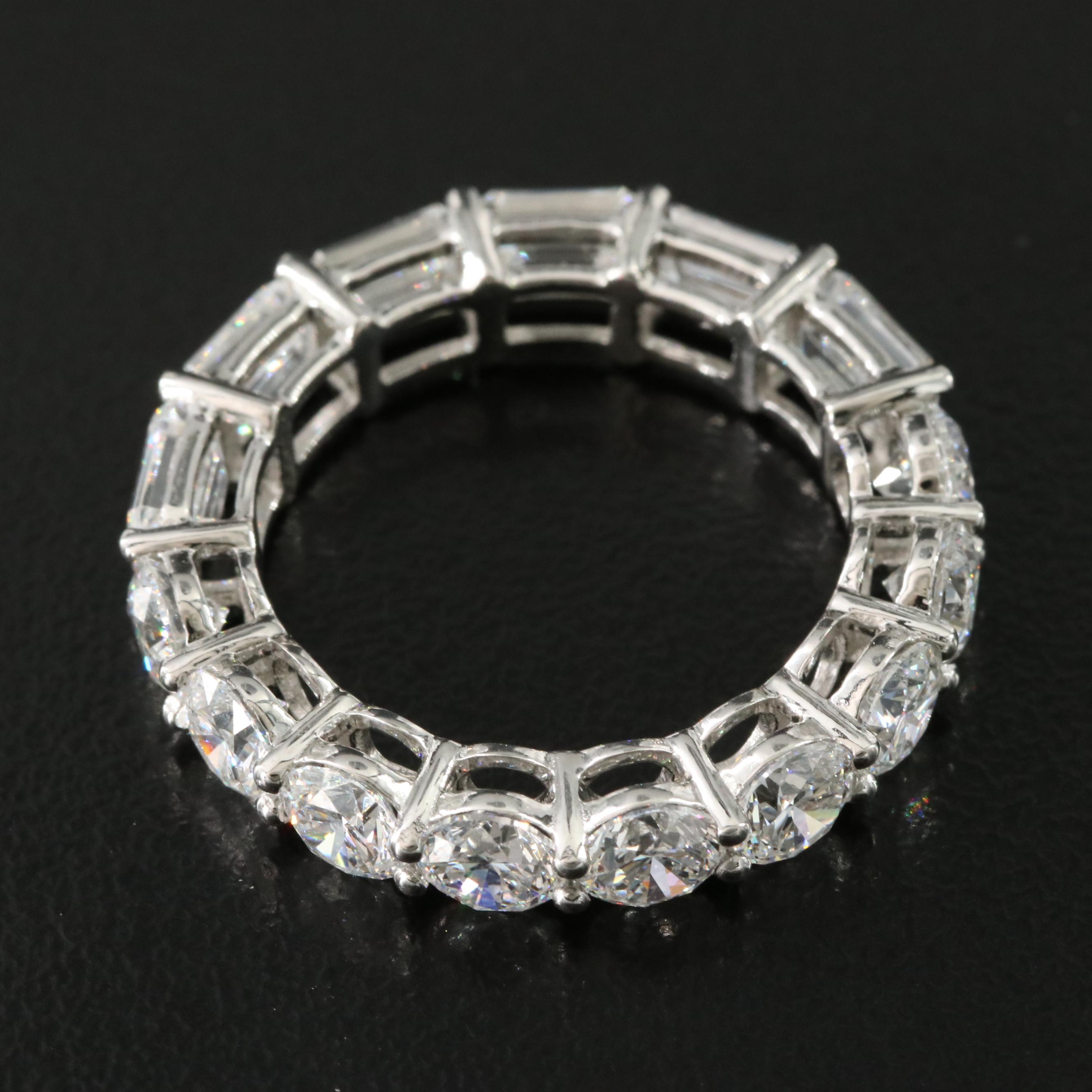 Platinum 6.40 CTW Lab Grown Diamond Reversible Eternity Band