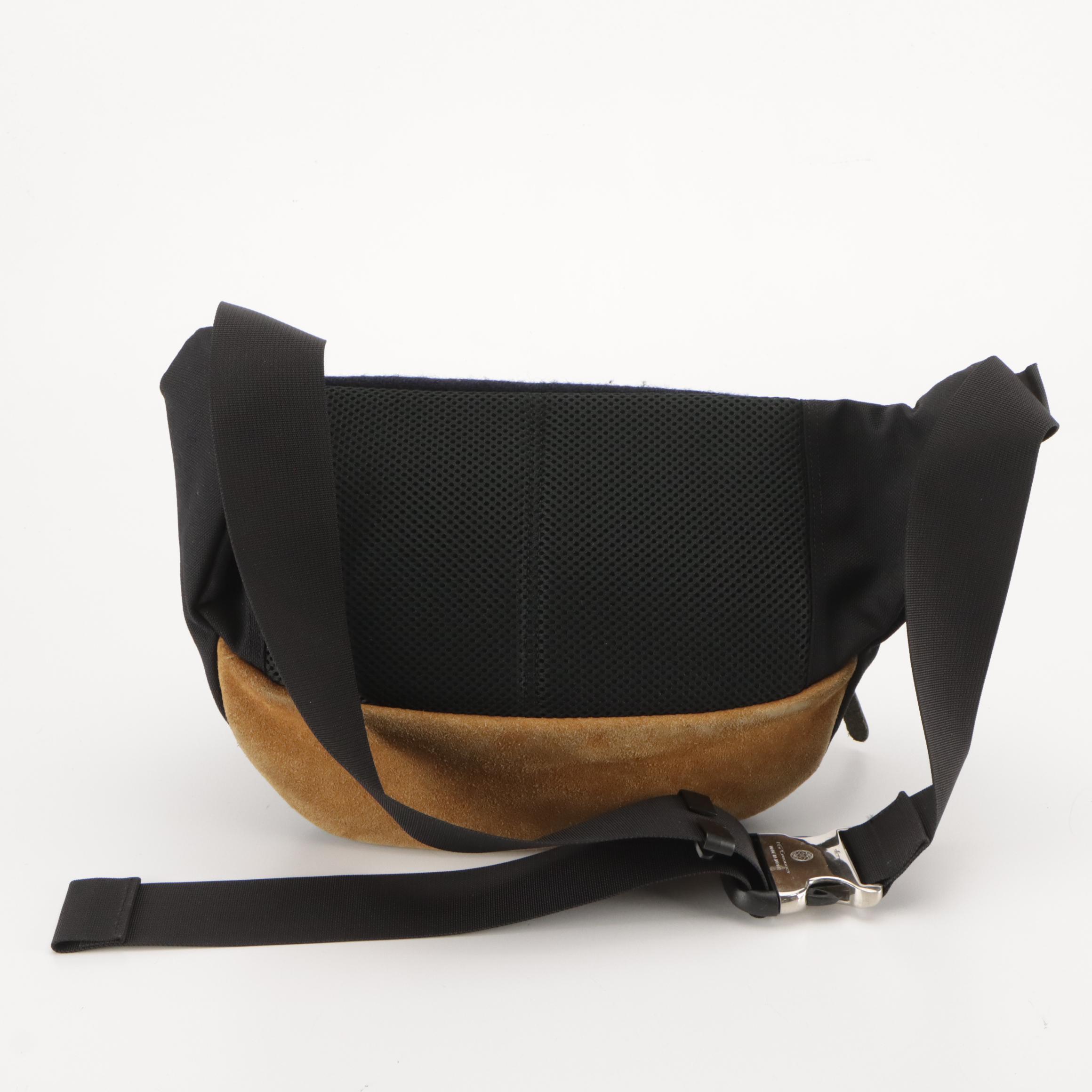 Harris Tweed x Master-Piece Waist Bag in Cordura® Fabric, Wool and Suede Trim