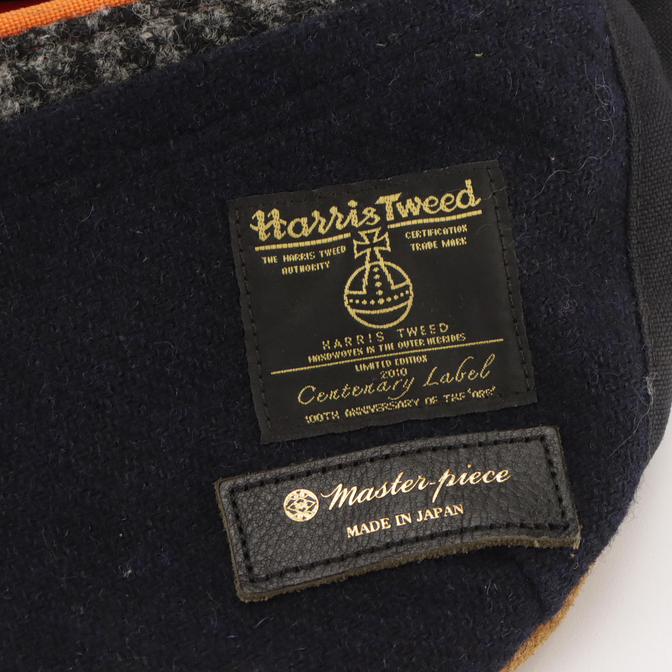 Harris Tweed x Master-Piece Waist Bag in Cordura® Fabric, Wool and Suede Trim