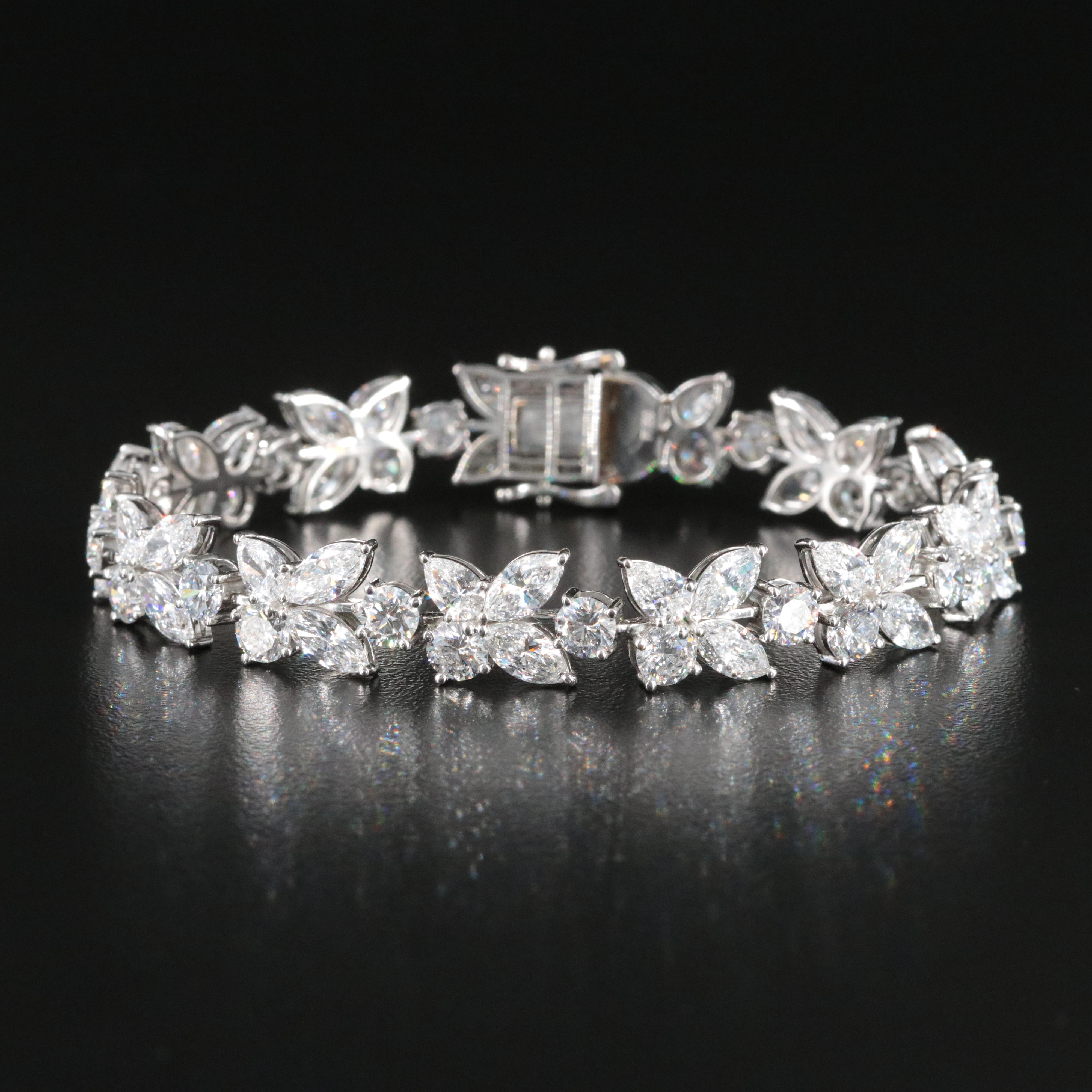 Platinum 19.38 CTW Lab Grown Diamond Bracelet