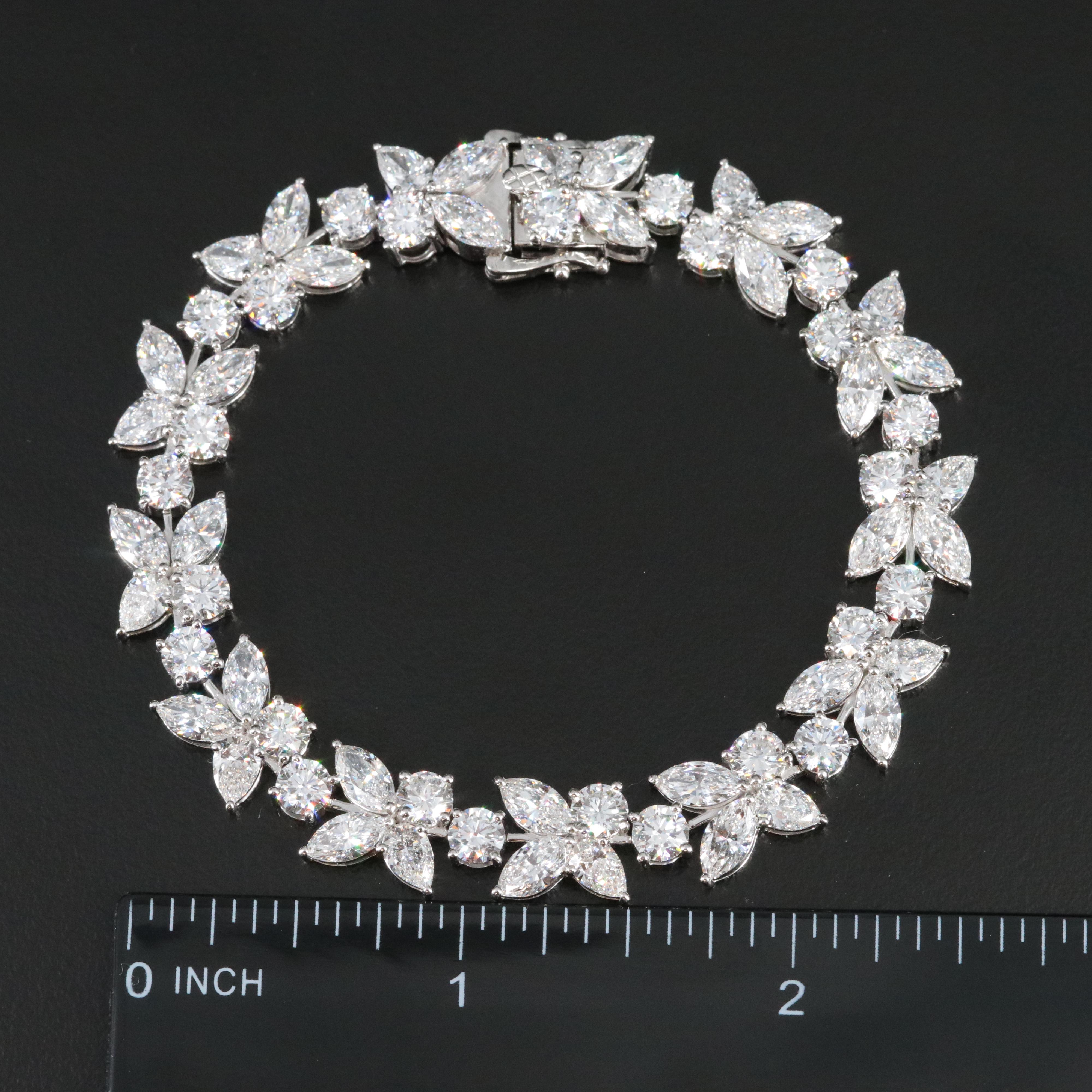 Platinum 19.38 CTW Lab Grown Diamond Bracelet