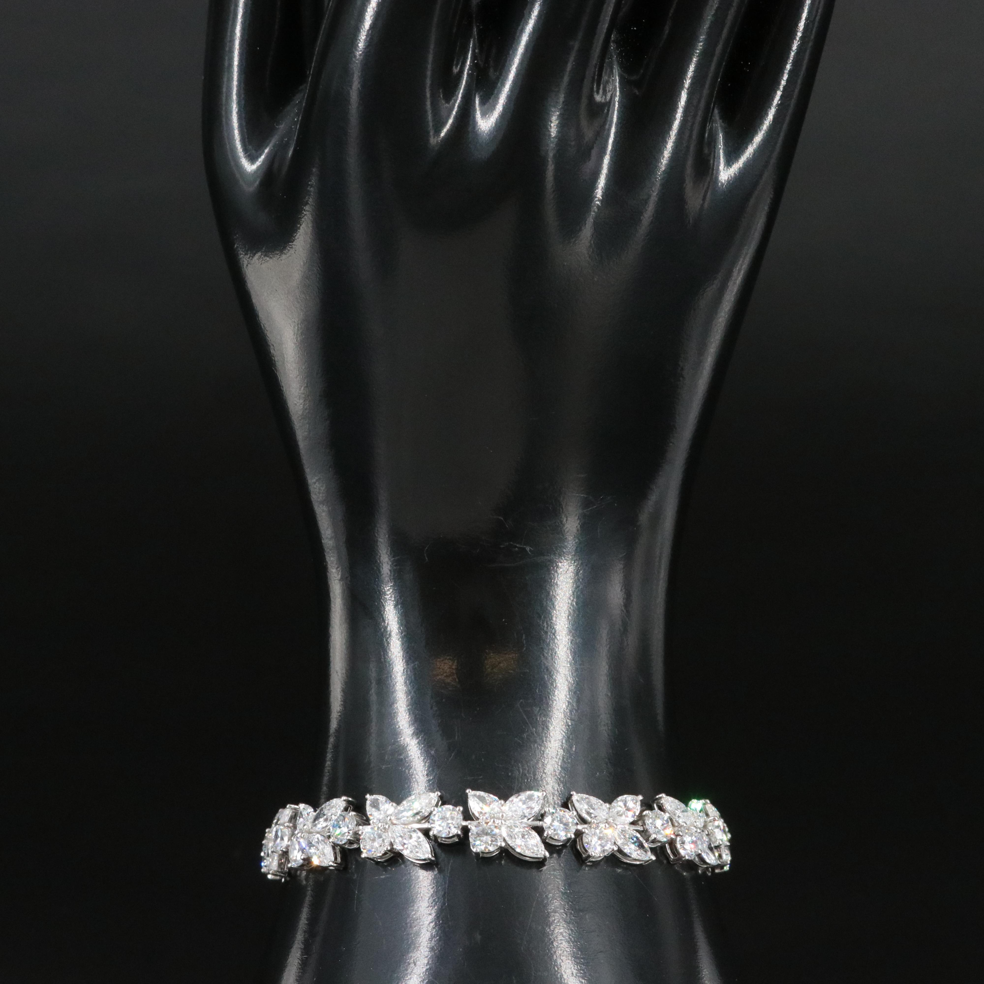 Platinum 19.38 CTW Lab Grown Diamond Bracelet