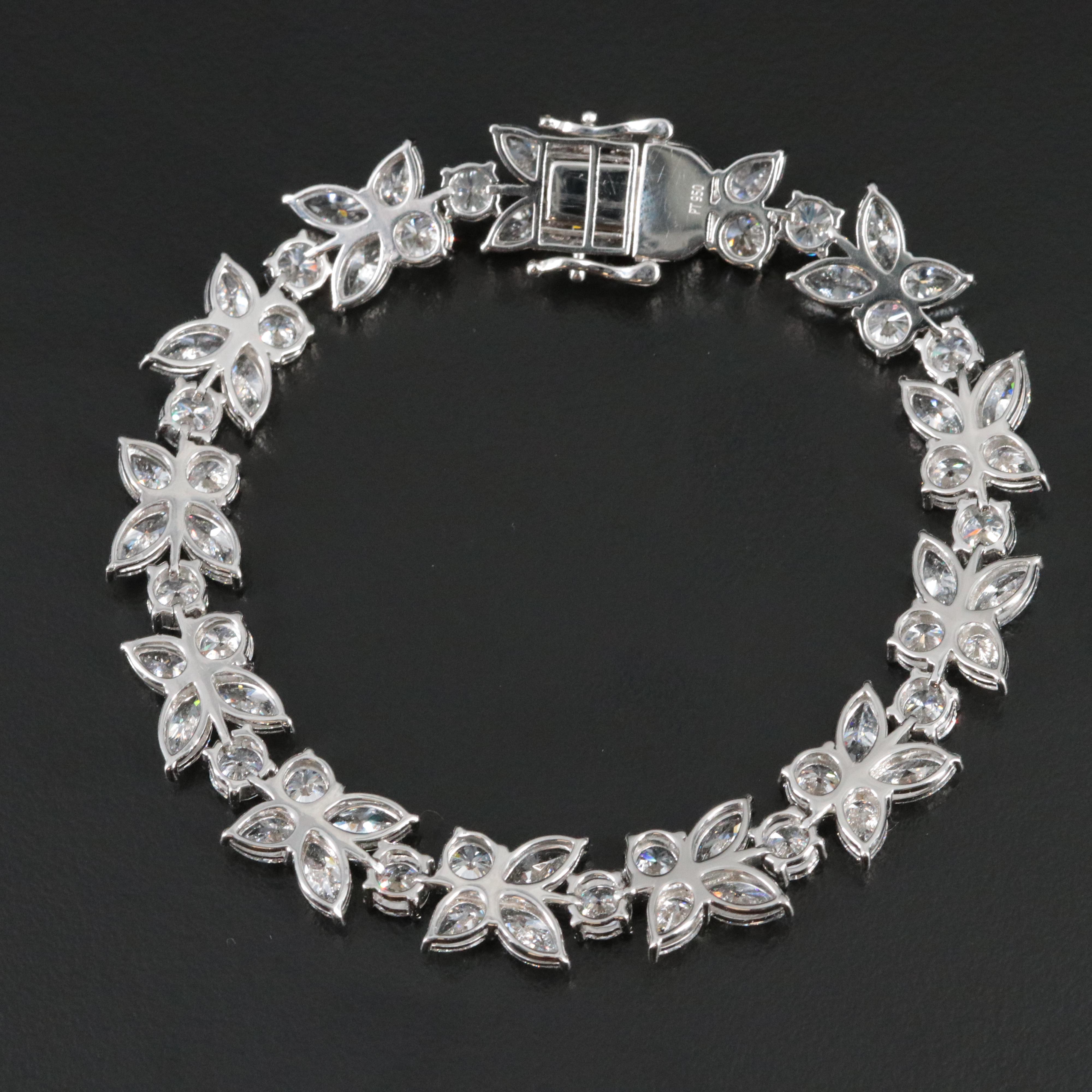 Platinum 19.38 CTW Lab Grown Diamond Bracelet