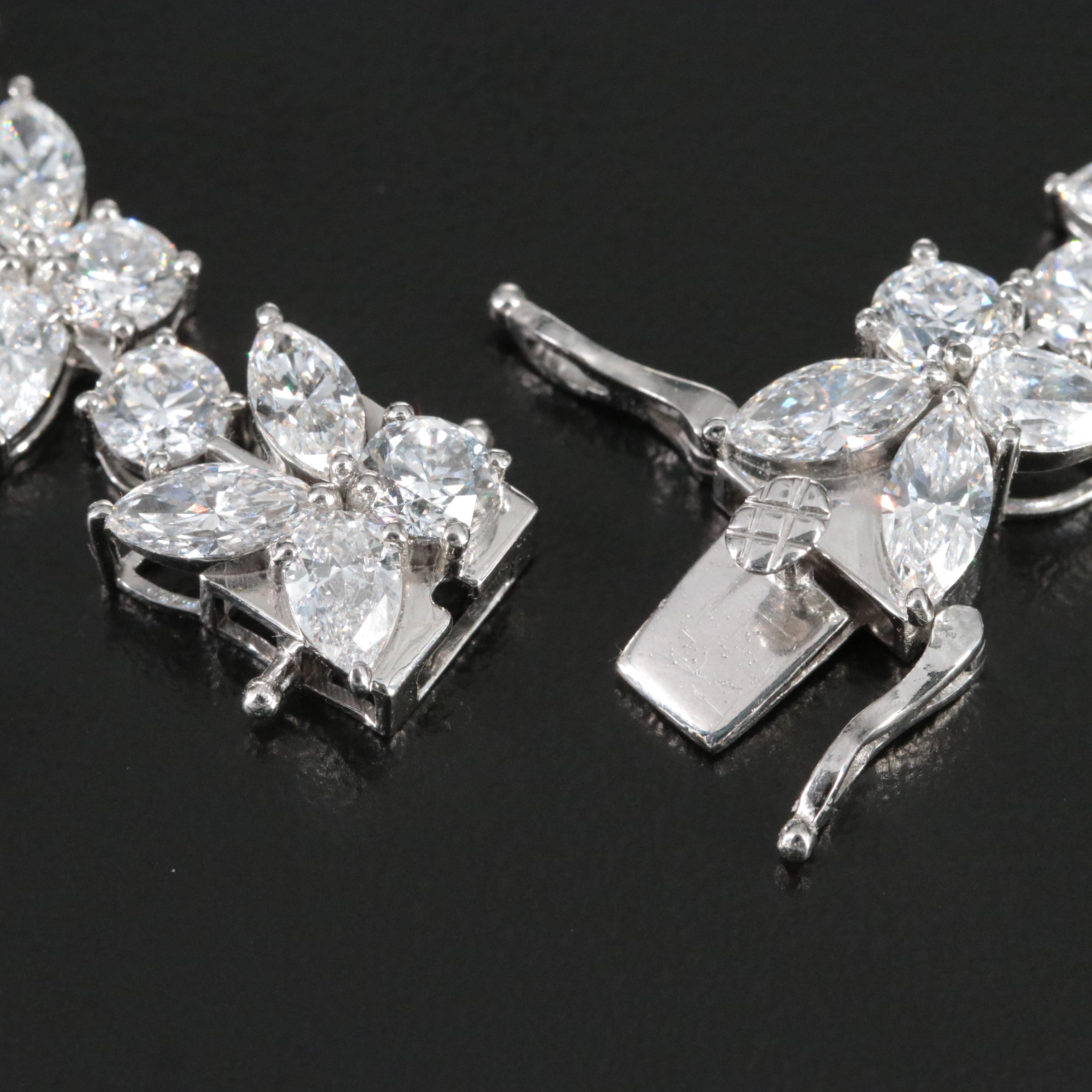 Platinum 19.38 CTW Lab Grown Diamond Bracelet