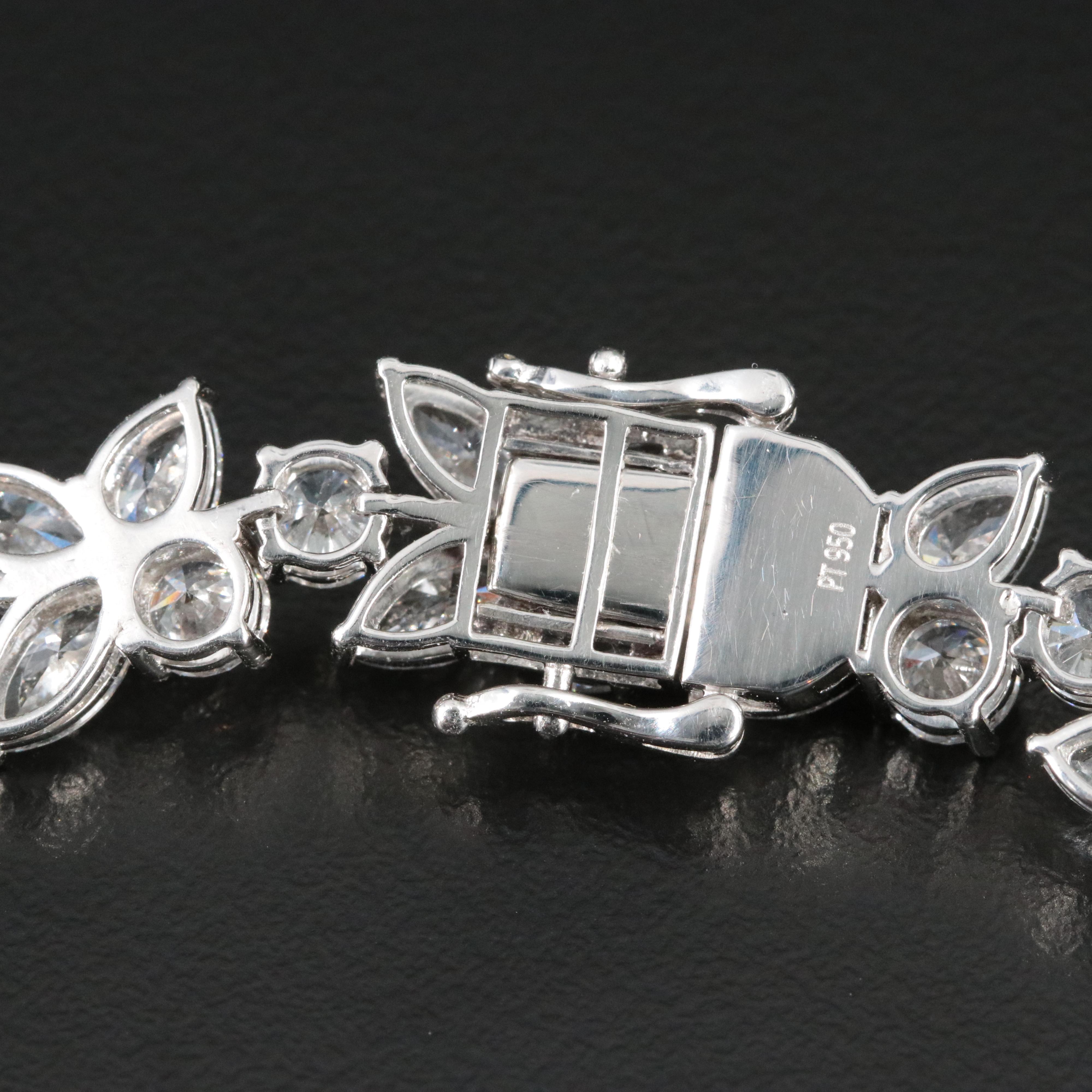 Platinum 19.38 CTW Lab Grown Diamond Bracelet