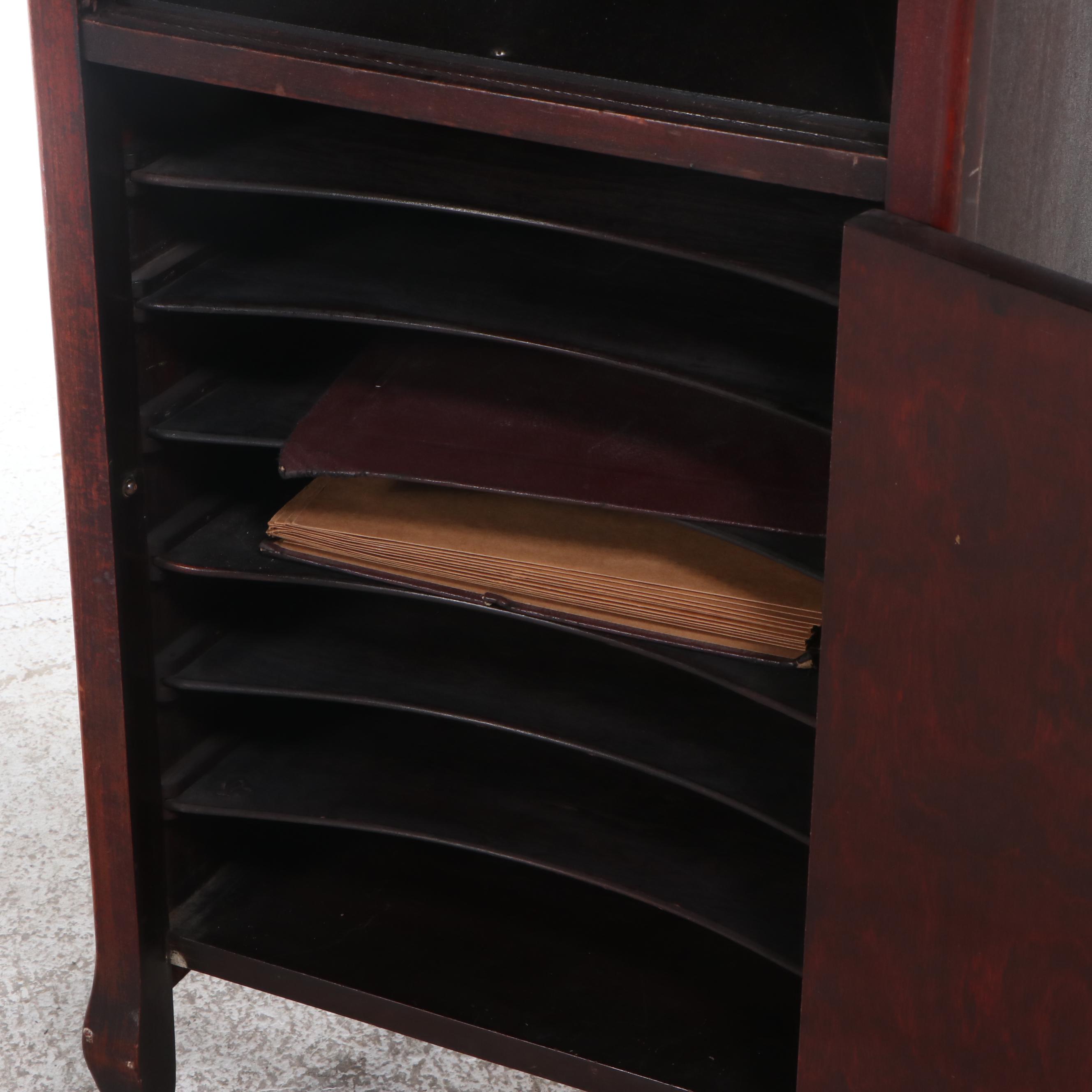 Pathé Phonograph in Mahogany Cabinet, Early 20th Century
