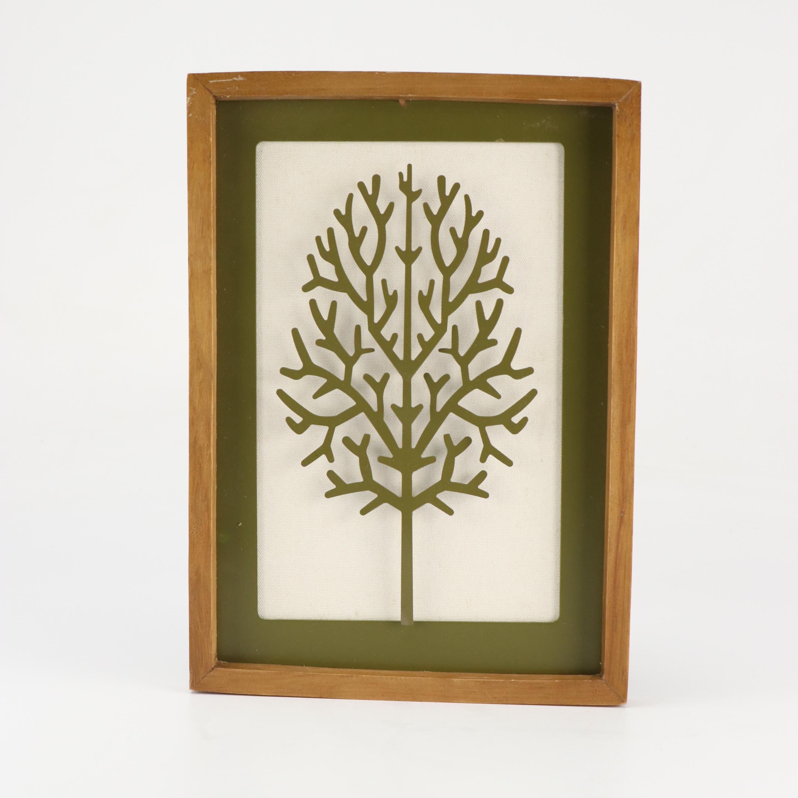 Green Metal Tree Wall Hangings
