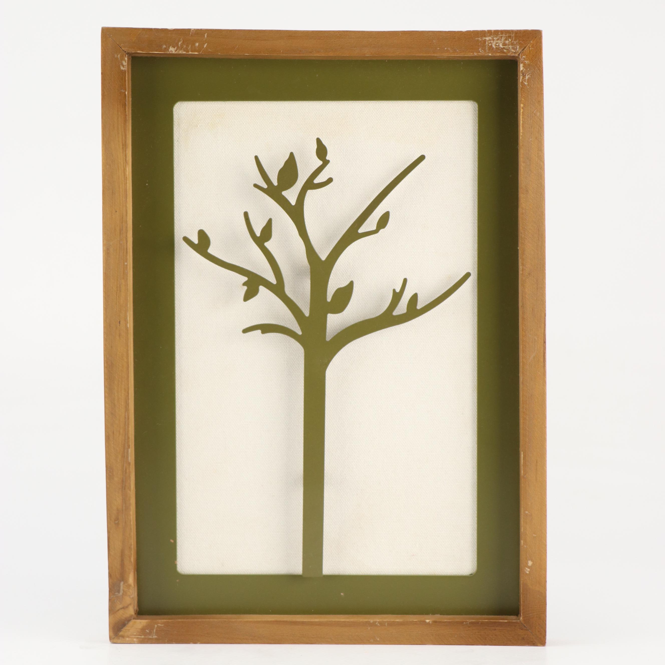 Green Metal Tree Wall Hangings