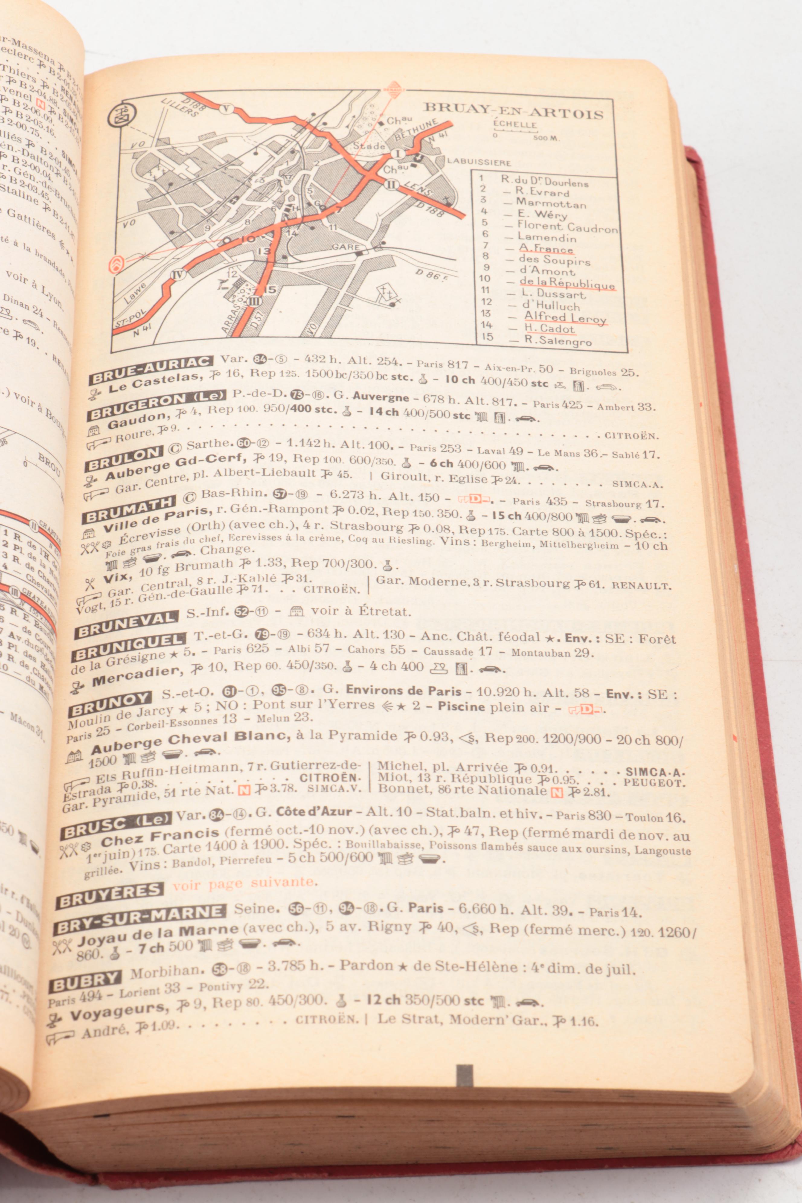 "Guide du pneu Michelin" Travel Guide Book, 1955