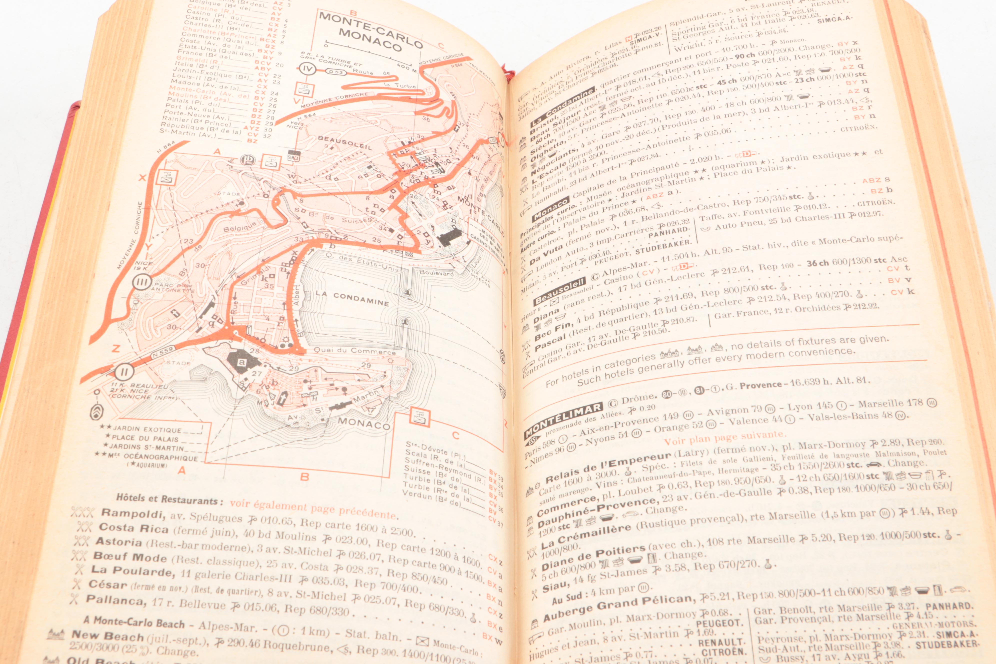 "Guide du pneu Michelin" Travel Guide Book, 1955