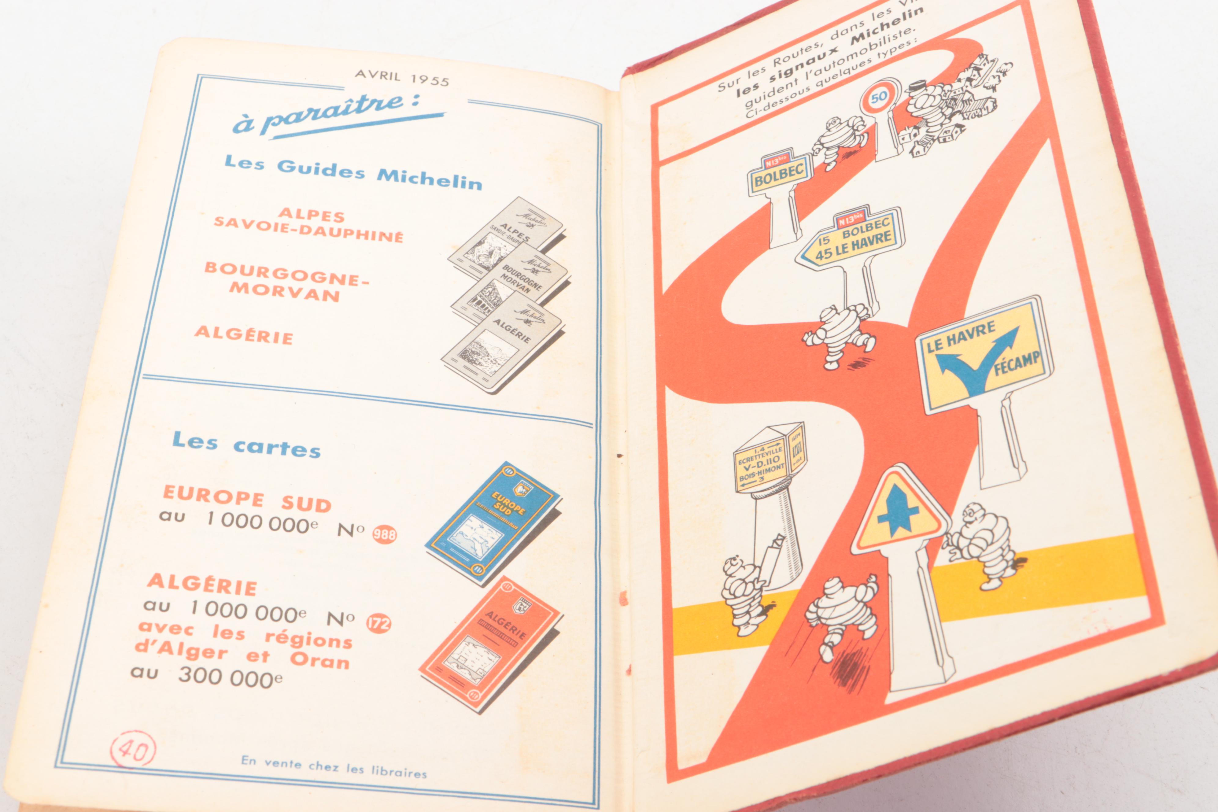 "Guide du pneu Michelin" Travel Guide Book, 1955