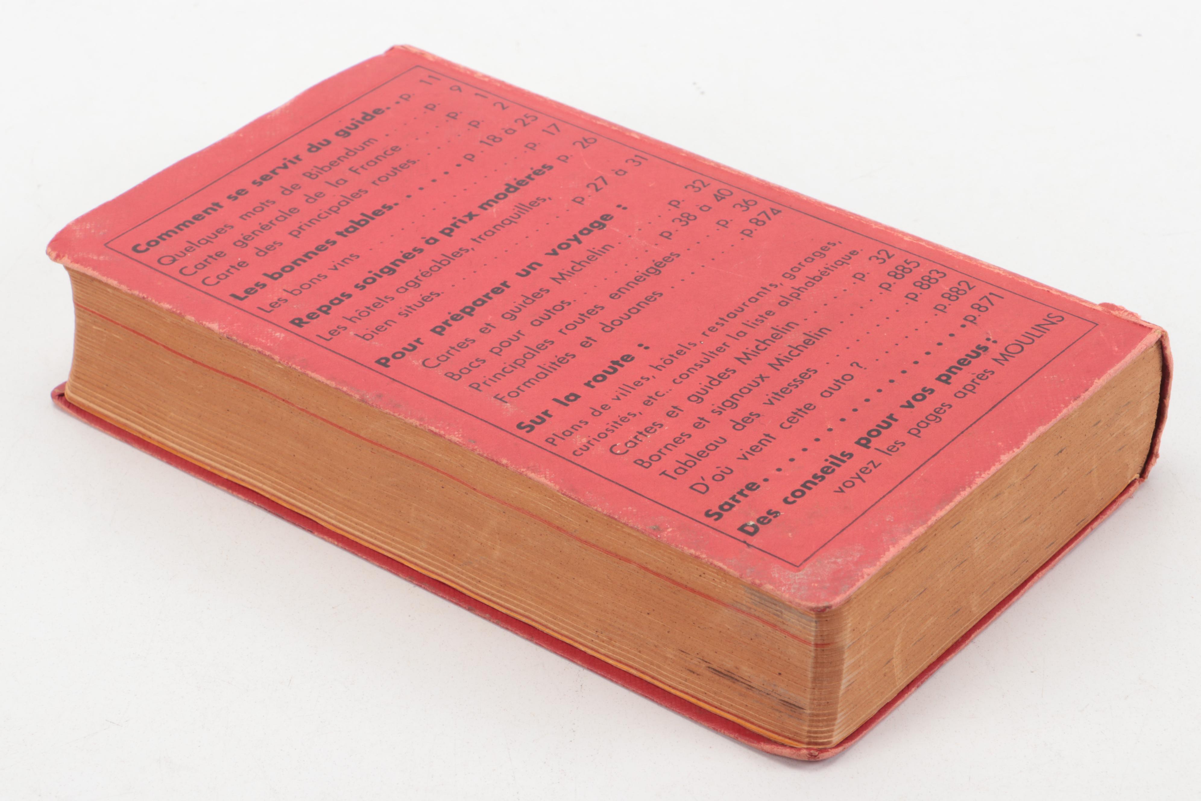 "Guide du pneu Michelin" Travel Guide Book, 1955