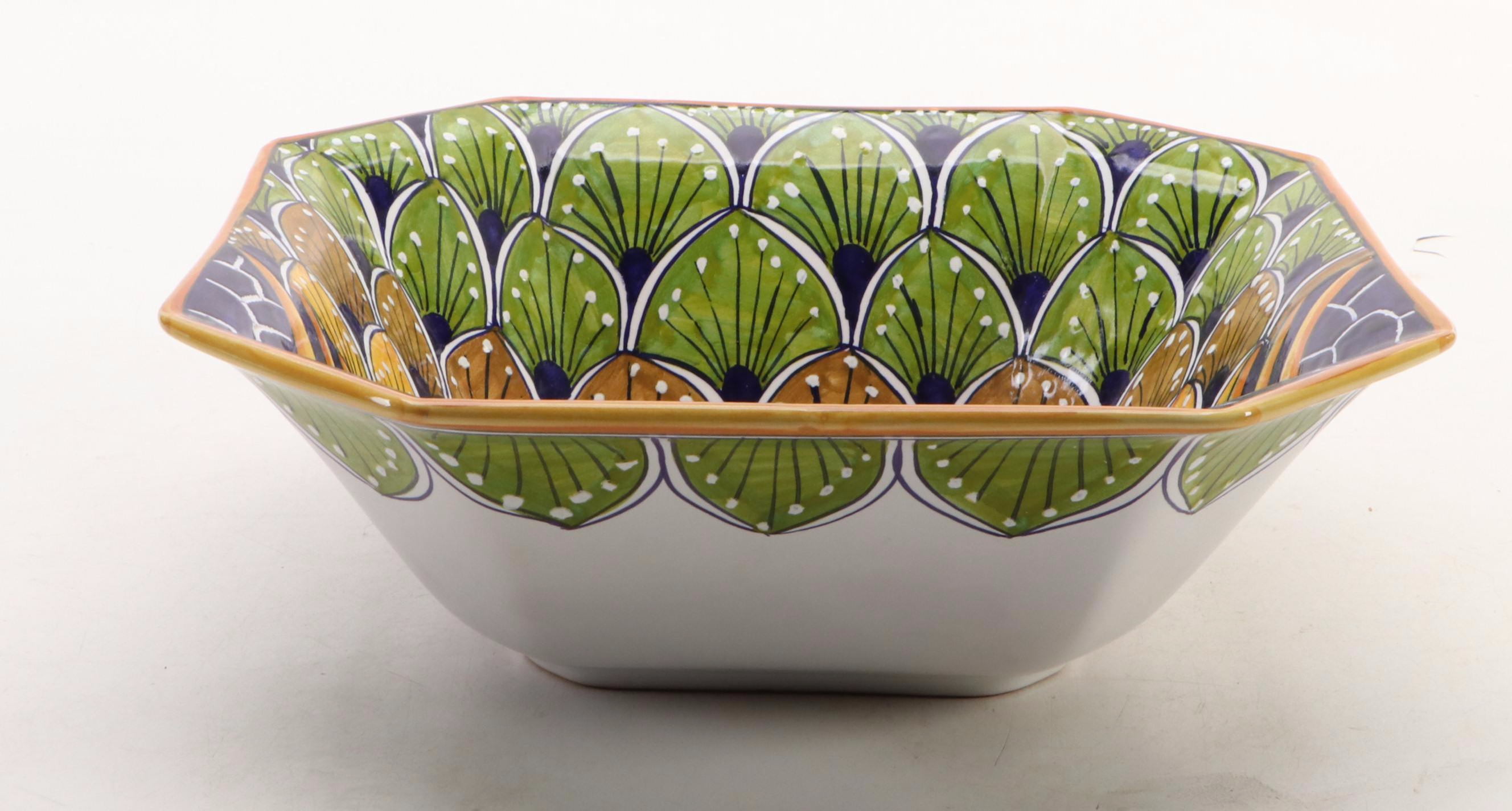 Italian Hand-Painted Ceramic Bowl