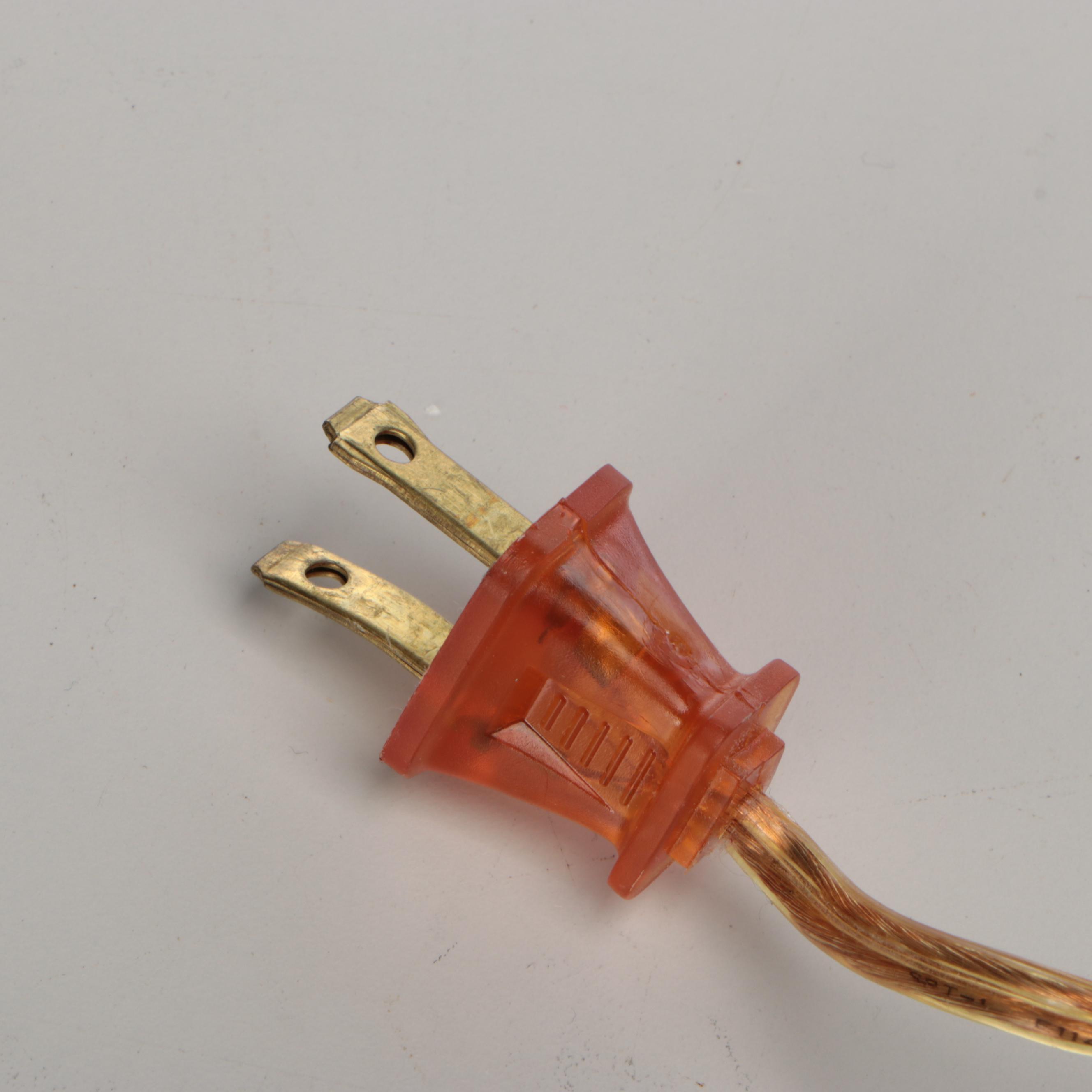 Neoclassical Style Black and Lacquered Brass Finish Table Lamps