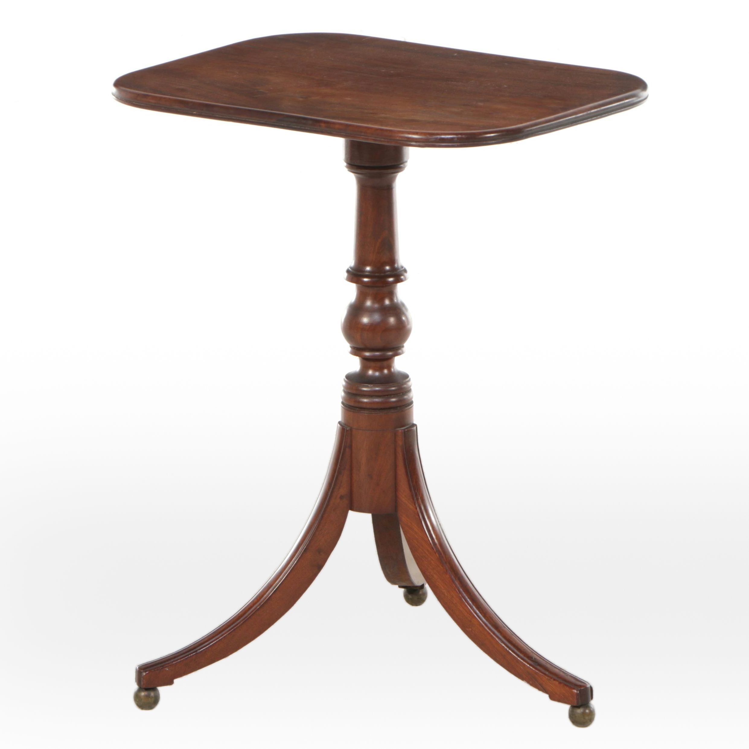 Regency Style Mahogany Tripod Side Table, 20th Century