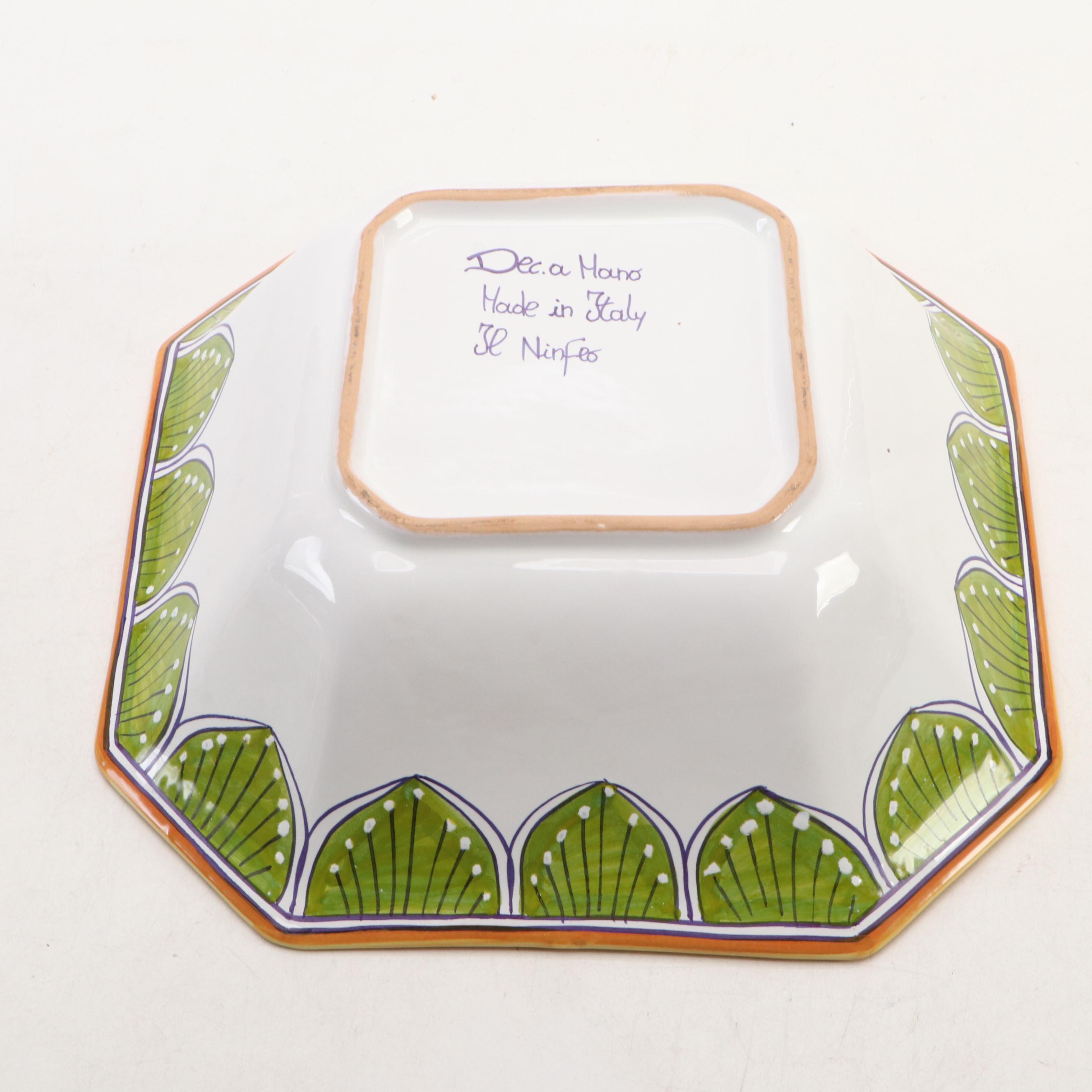 Italian Hand-Painted Ceramic Bowl