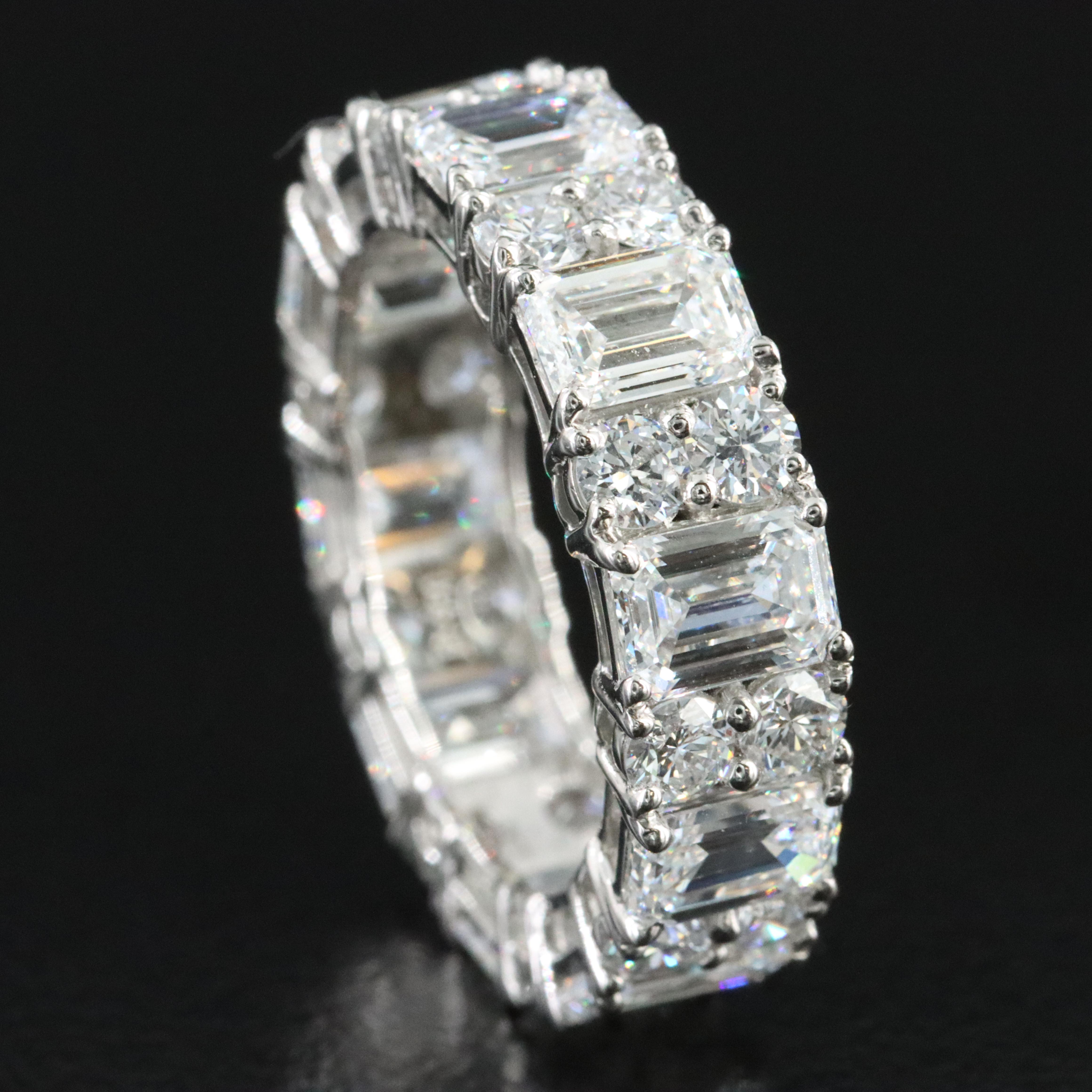 Platinum 7.26 CTW Lab Grown Diamond Eternity Band