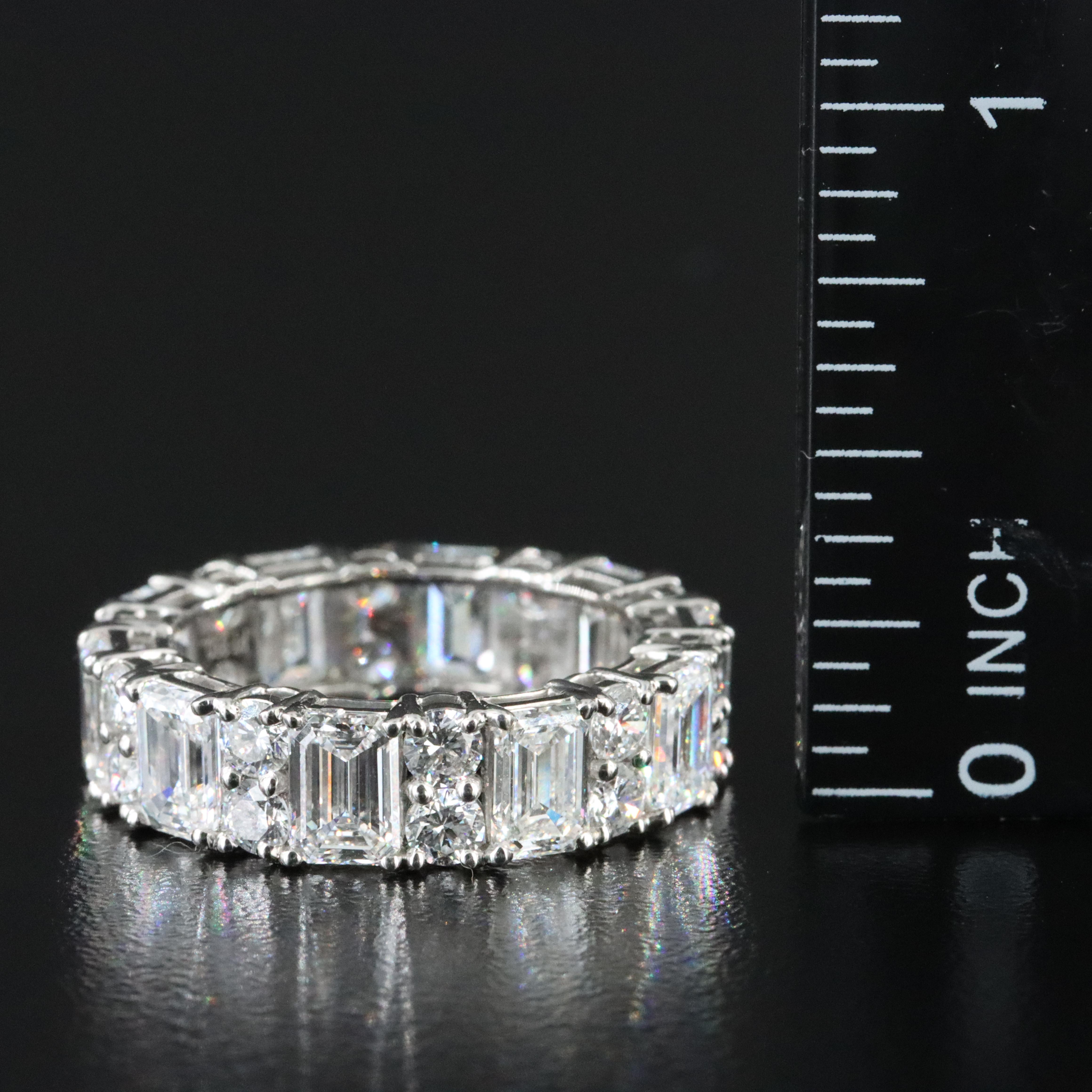 Platinum 7.26 CTW Lab Grown Diamond Eternity Band