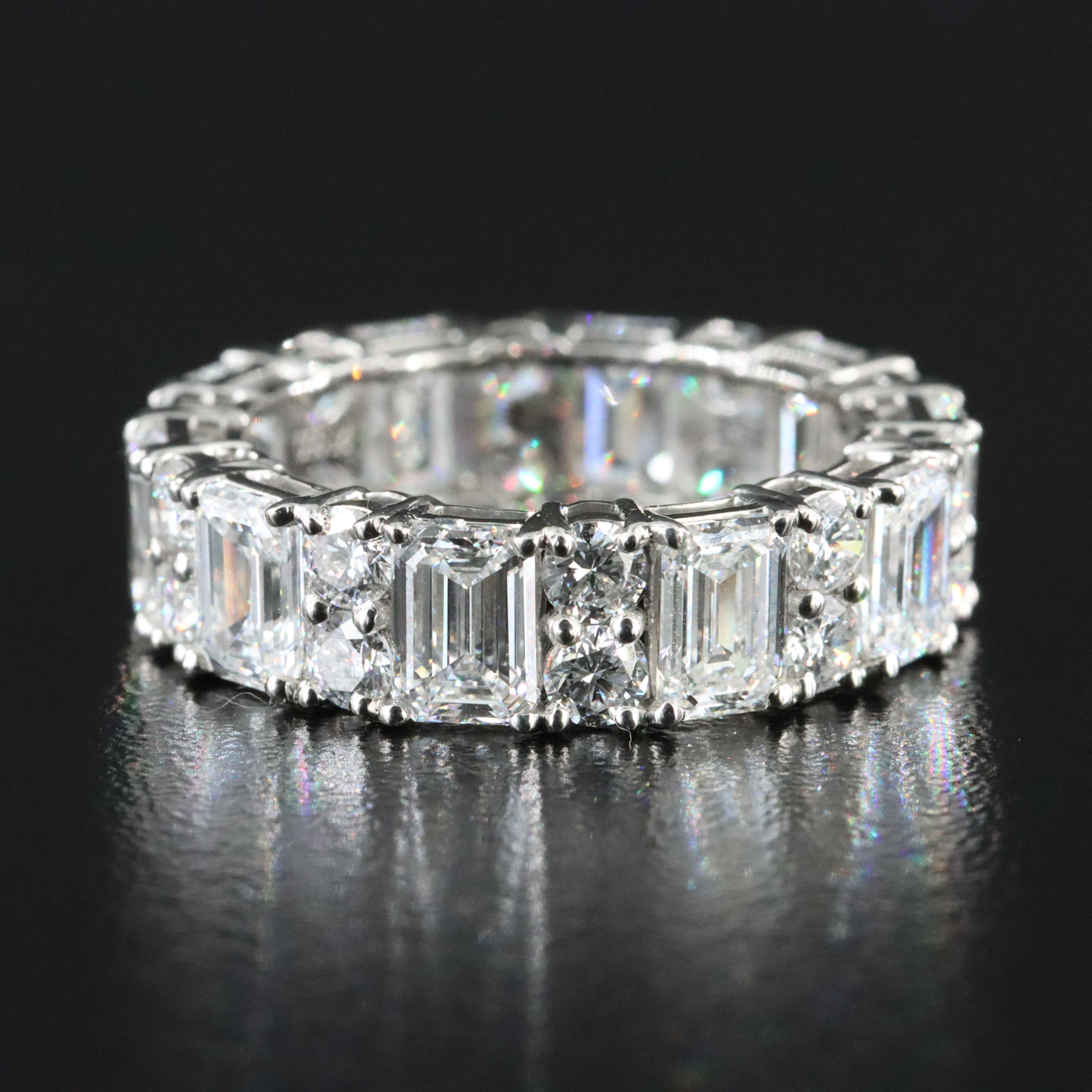 Platinum 7.26 CTW Lab Grown Diamond Eternity Band