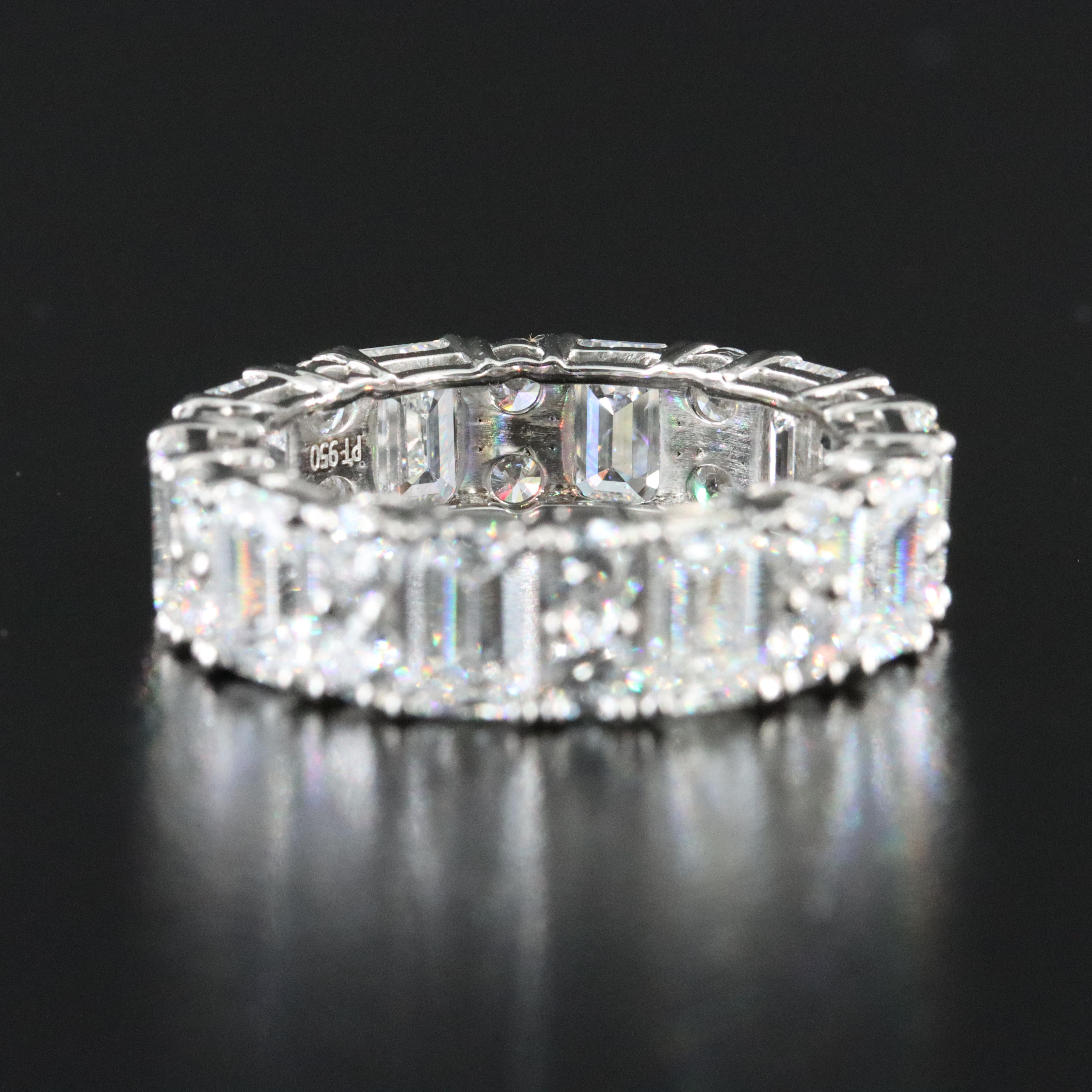 Platinum 7.26 CTW Lab Grown Diamond Eternity Band