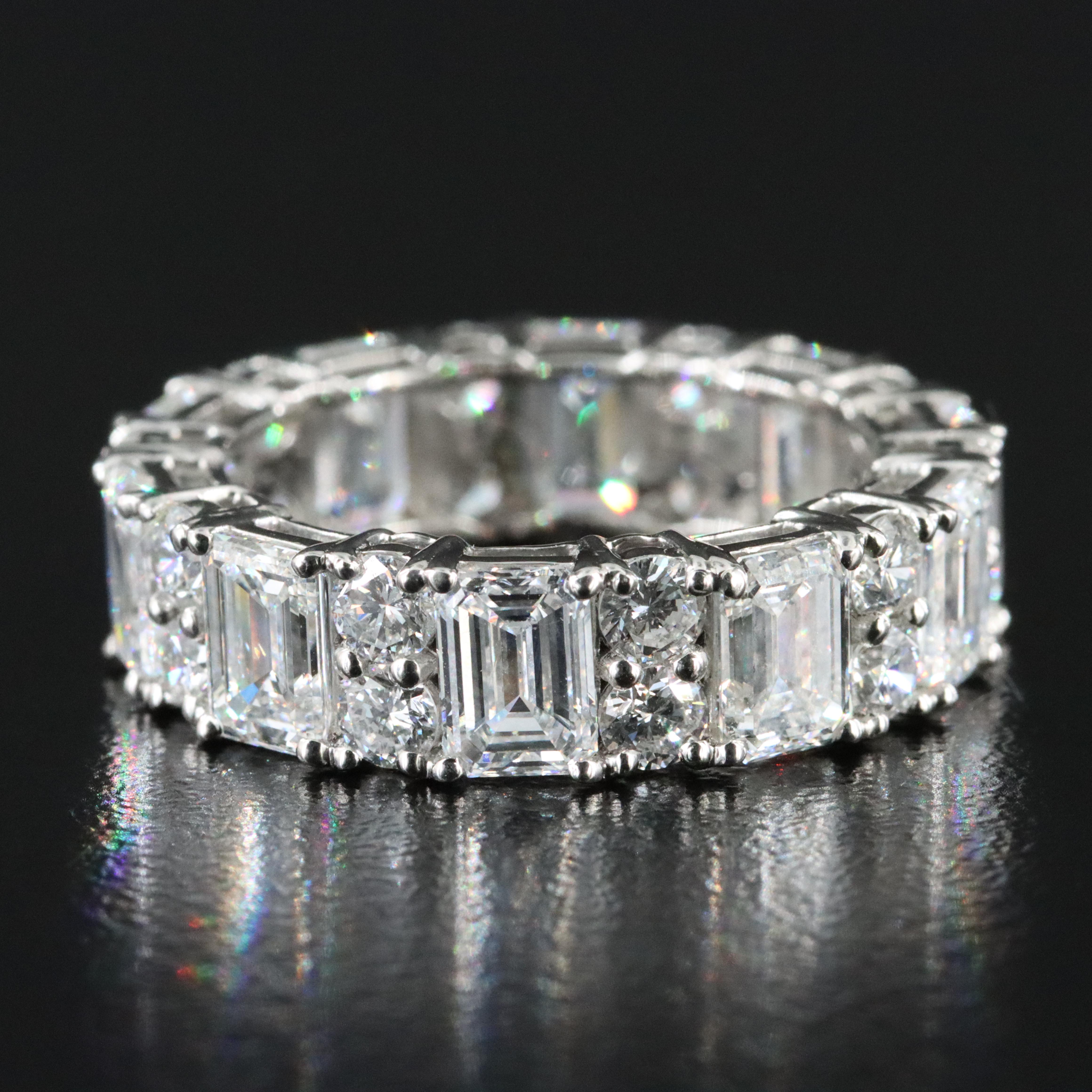 Platinum 7.26 CTW Lab Grown Diamond Eternity Band